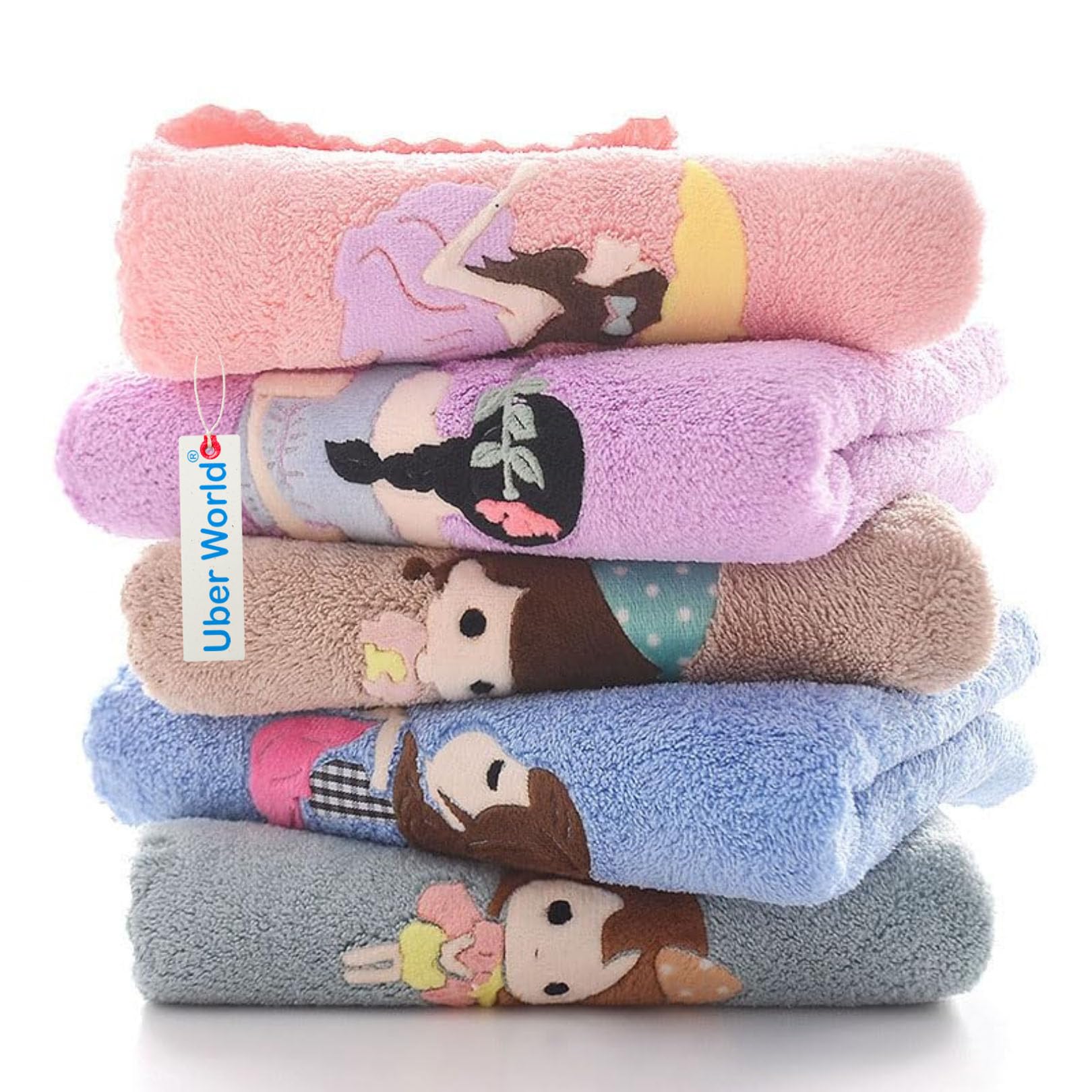 Uber World Cartoon Cotton Handkerchiefs for Women Kids & Babies