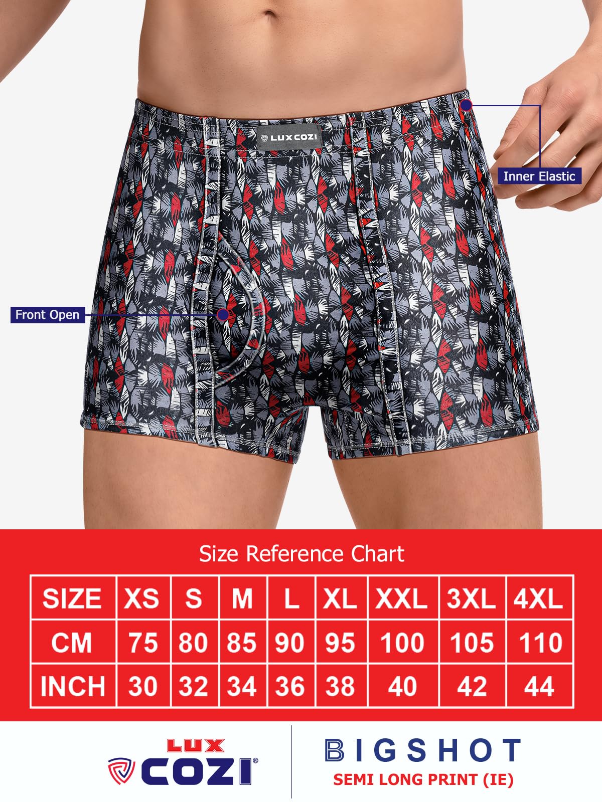 Lux Cozi Men's Assorted Printed Trunk - Image 2