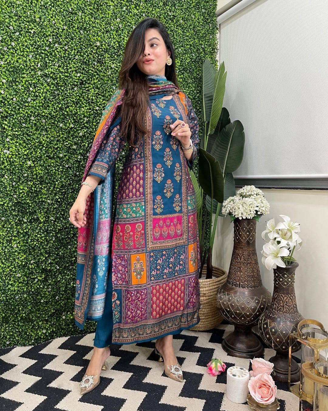 GoSriKi Women's Rayon Viscose Printed Kurta - Image 4