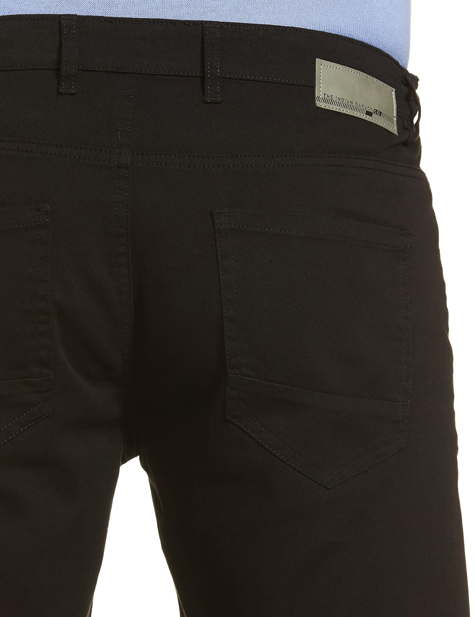 The Indian Garage Co Men Chino Shorts - Black - Image 4