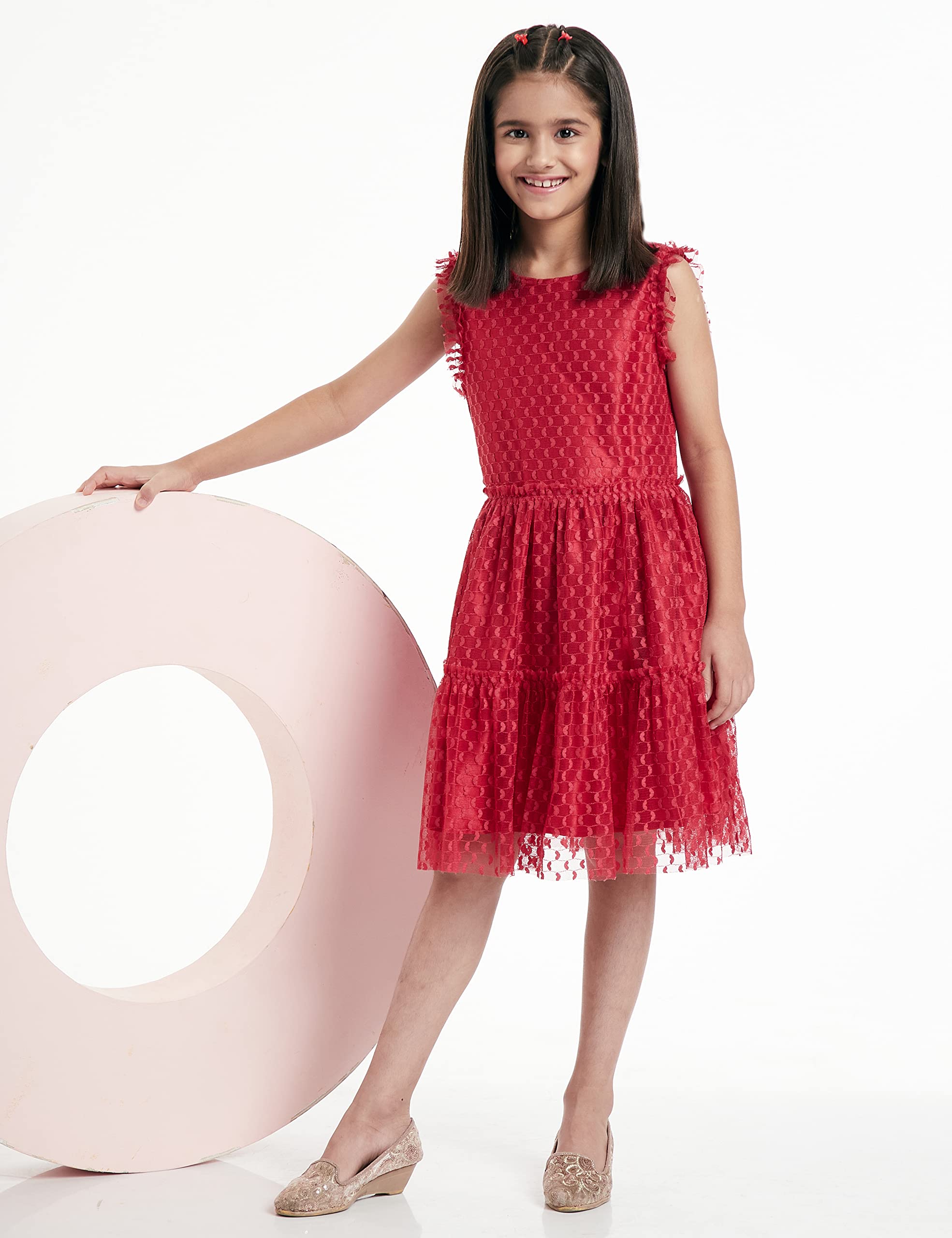 Jam & Honey Girls Tiered Sleeveless Cotton Dress - Image 4
