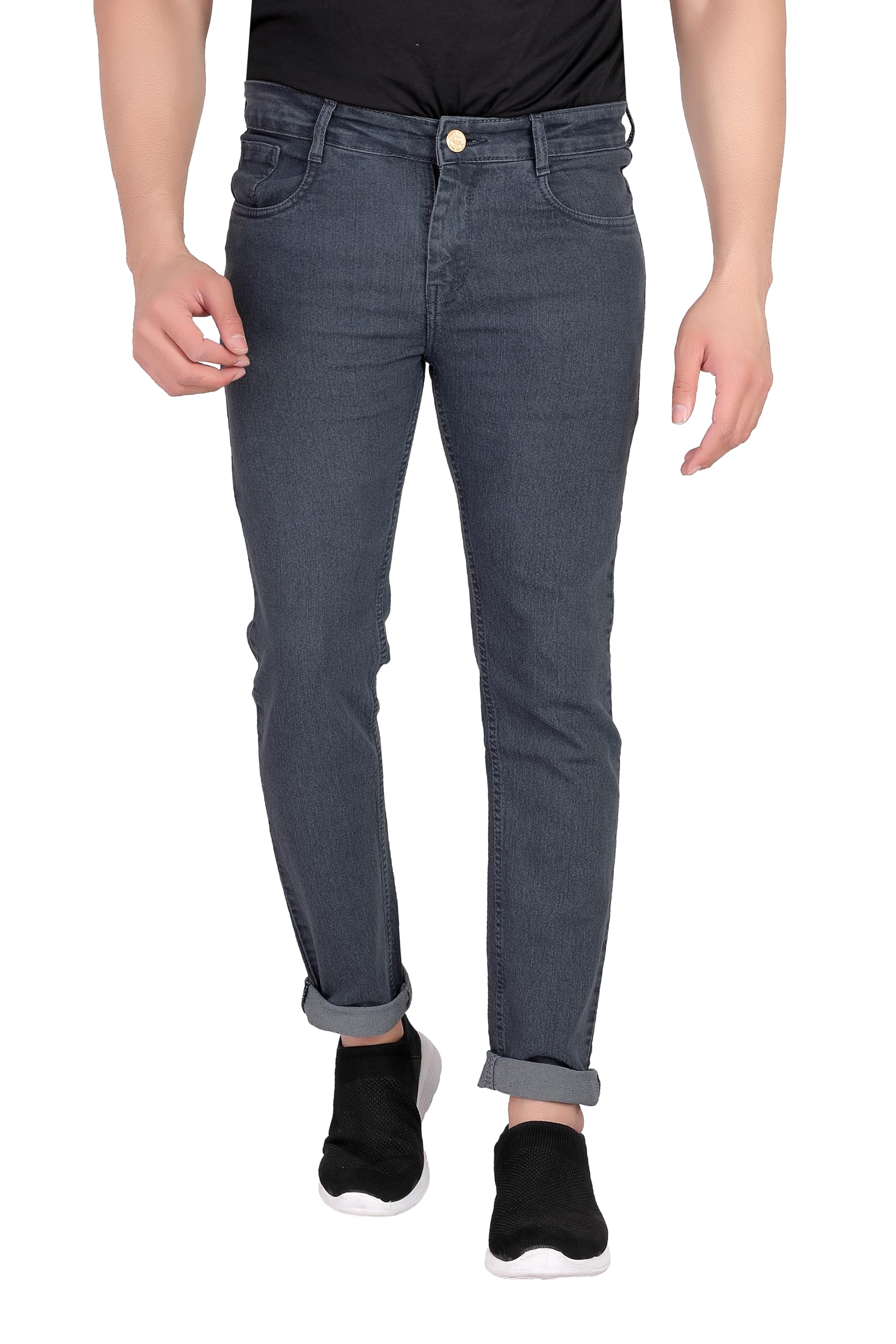 Ragzo Men's Dark Grey Jeans - Slim Fit