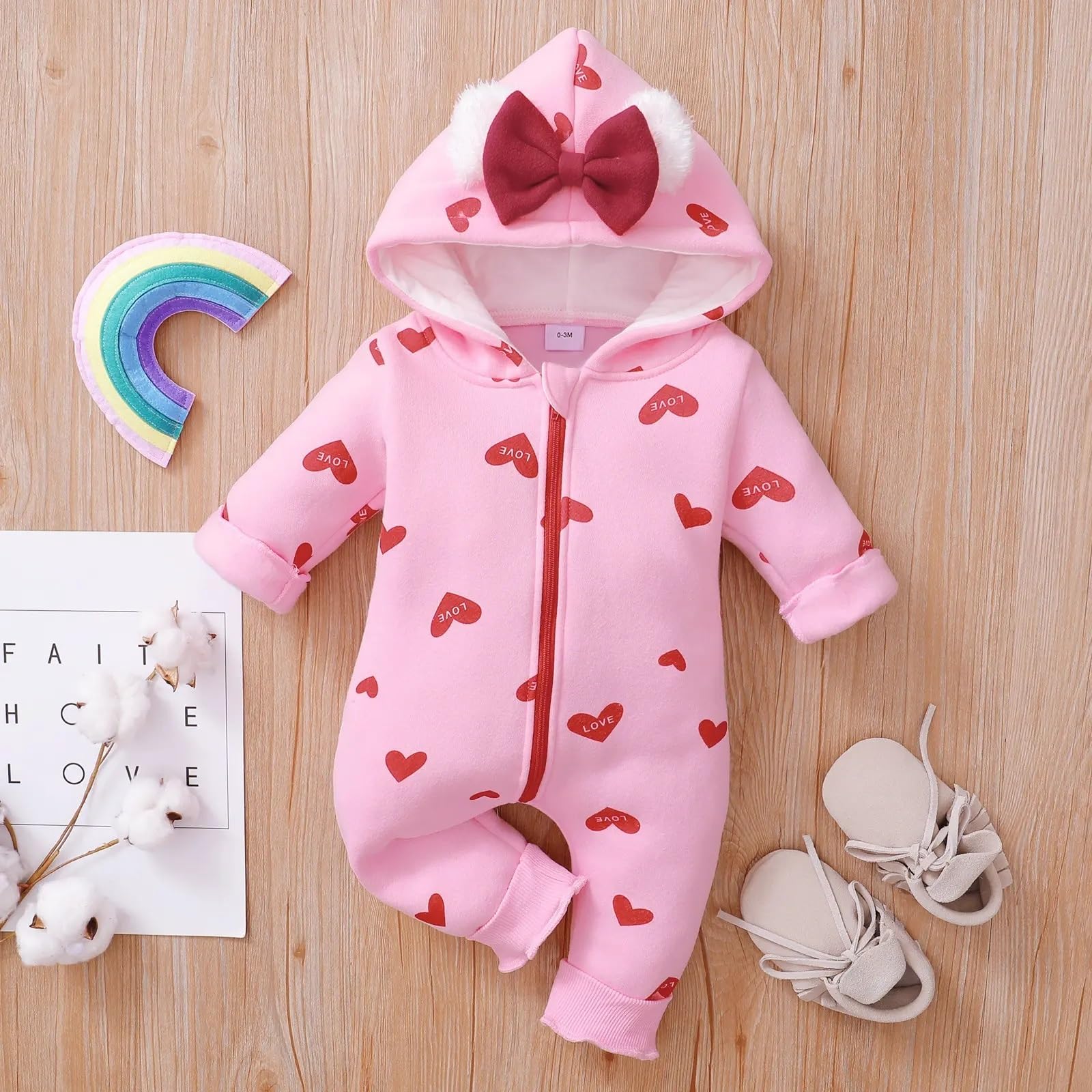 BRANDONN Kids Cotton Fleece Jumpsuit - Pink - Image 2