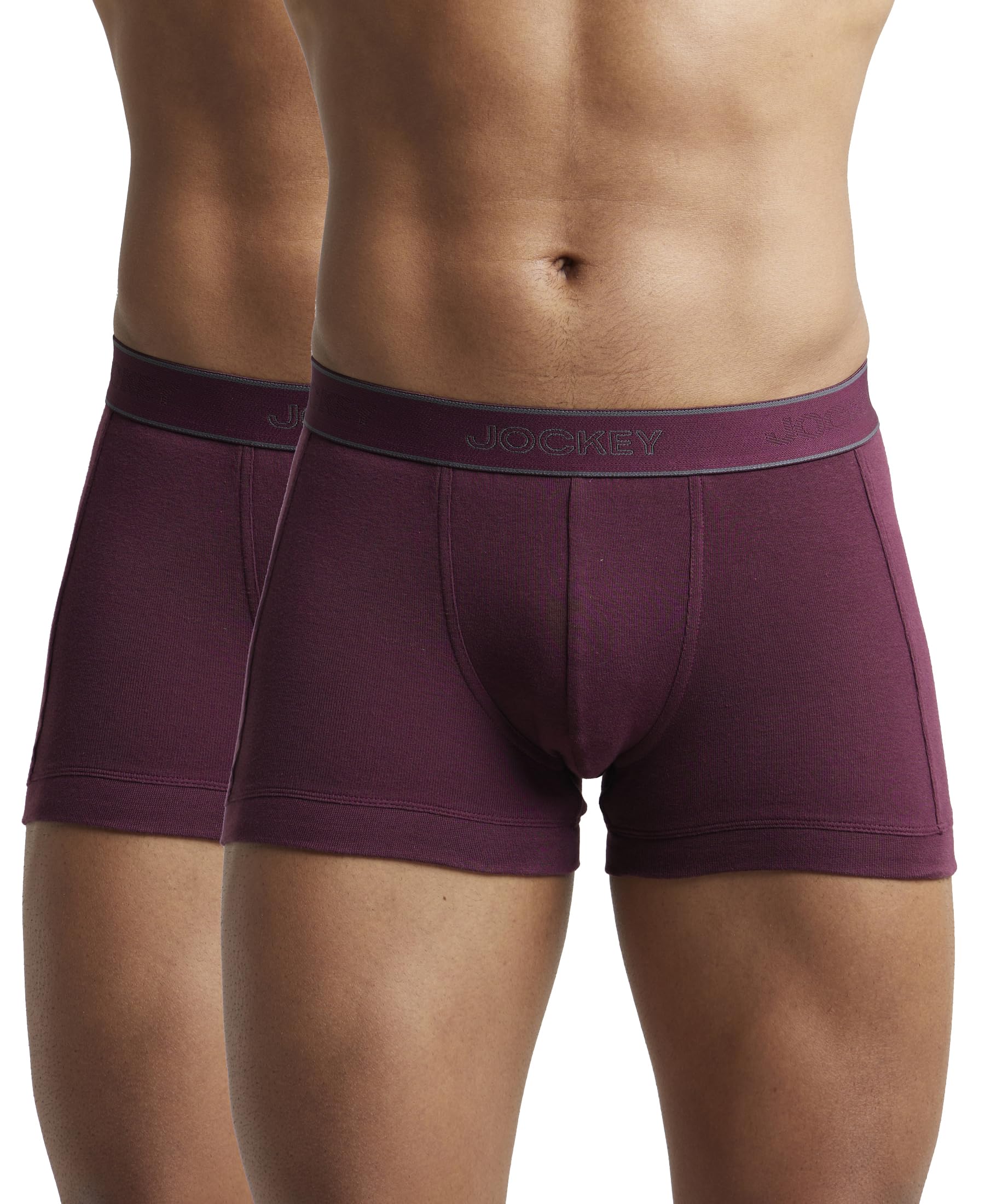 Jockey Men's Cotton Rib Solid Trunk
