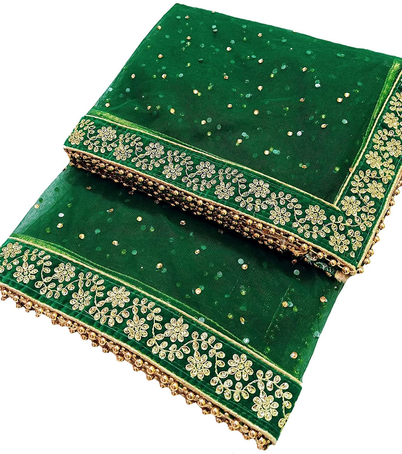 Navti Women Bridal Net Dupatta with Embroidery