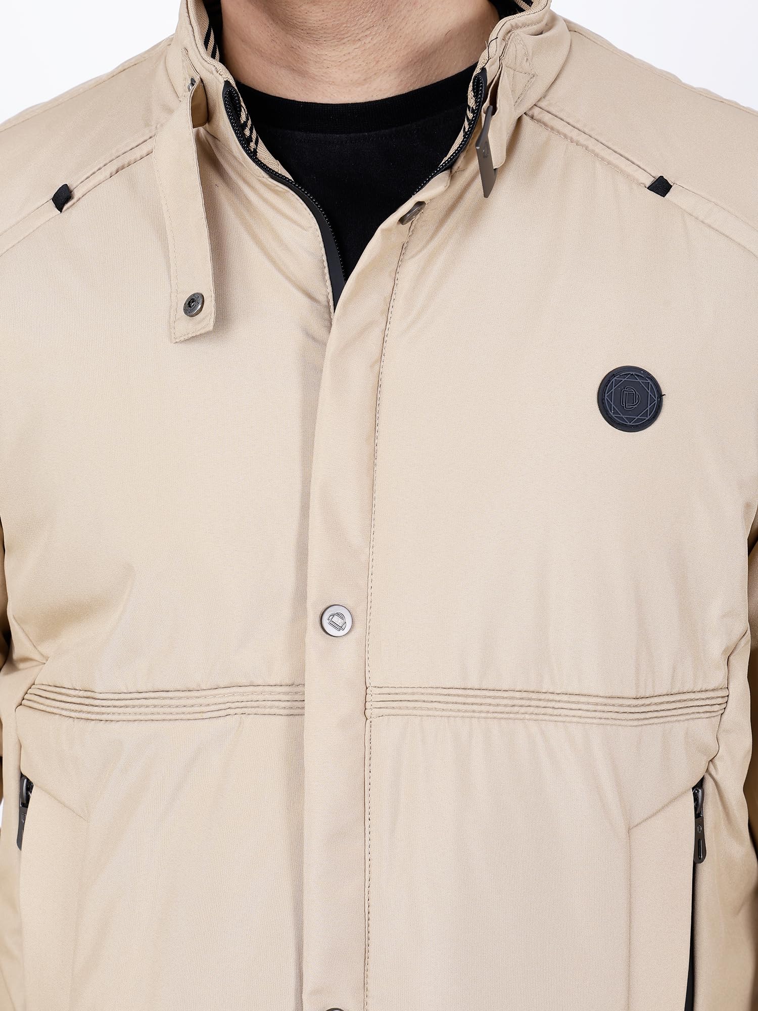 Dollar Men's Beige Bomber Jacket - Image 4