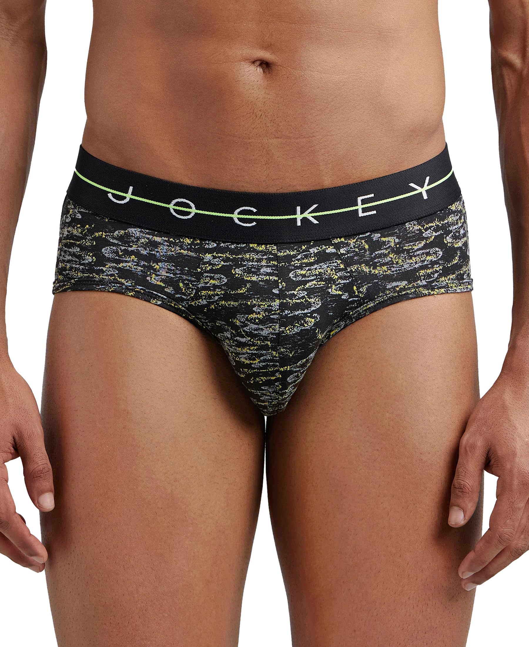 Jockey Men's Printed Brief - White