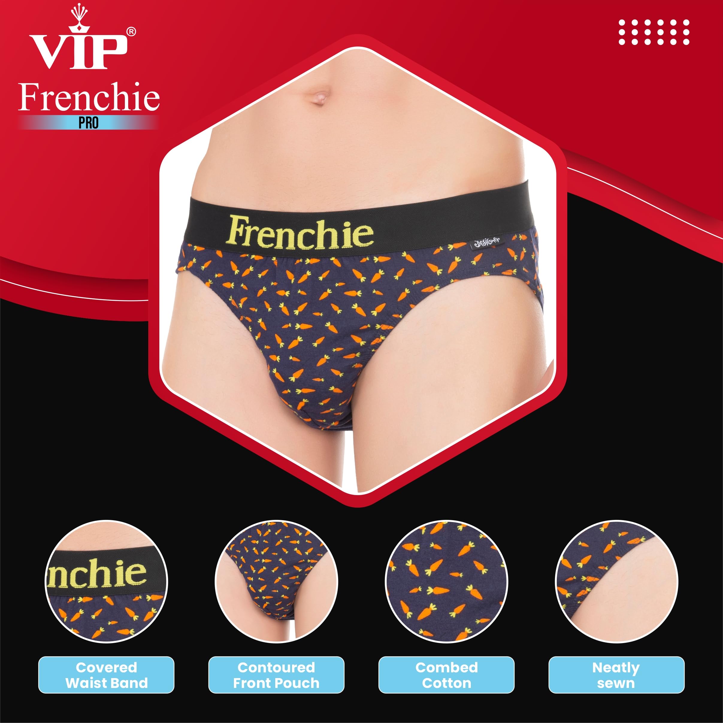 VIP Men Cotton Briefs - Multicolor - Image 4