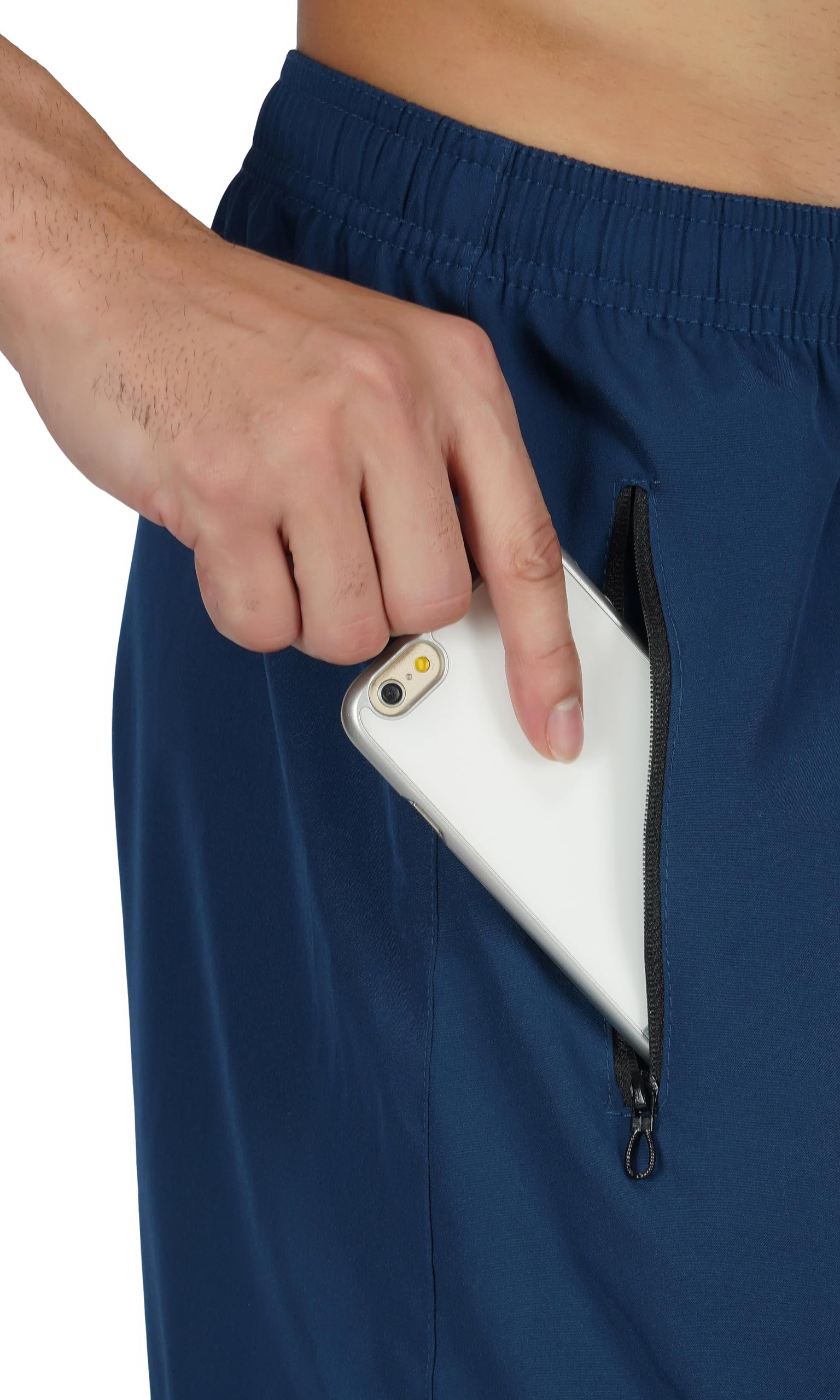 NEVER LOSE Men's Quick Dry Running Shorts - T-Blue - Image 4