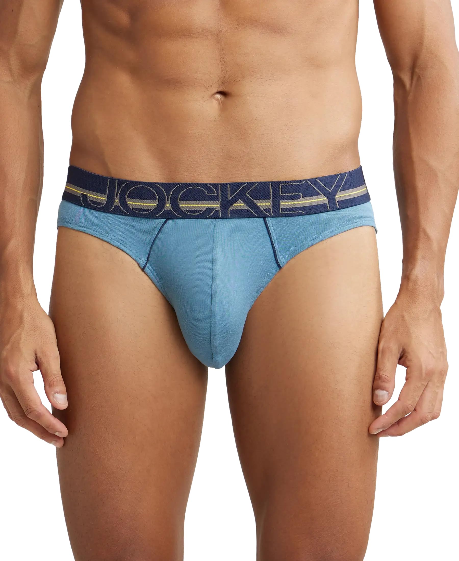 Jockey Men's Solid Brief - Aegean Blue