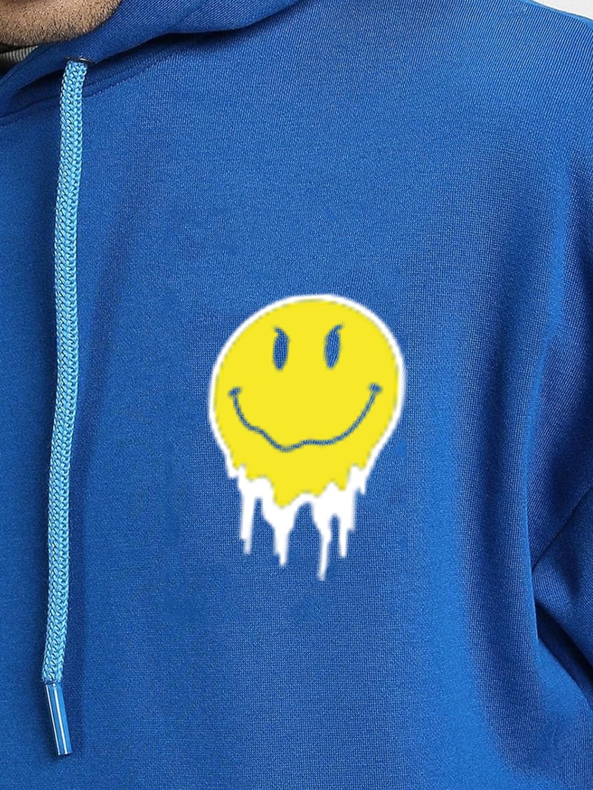 Veirdo Men's Blue Graphic Hoodie - Image 5