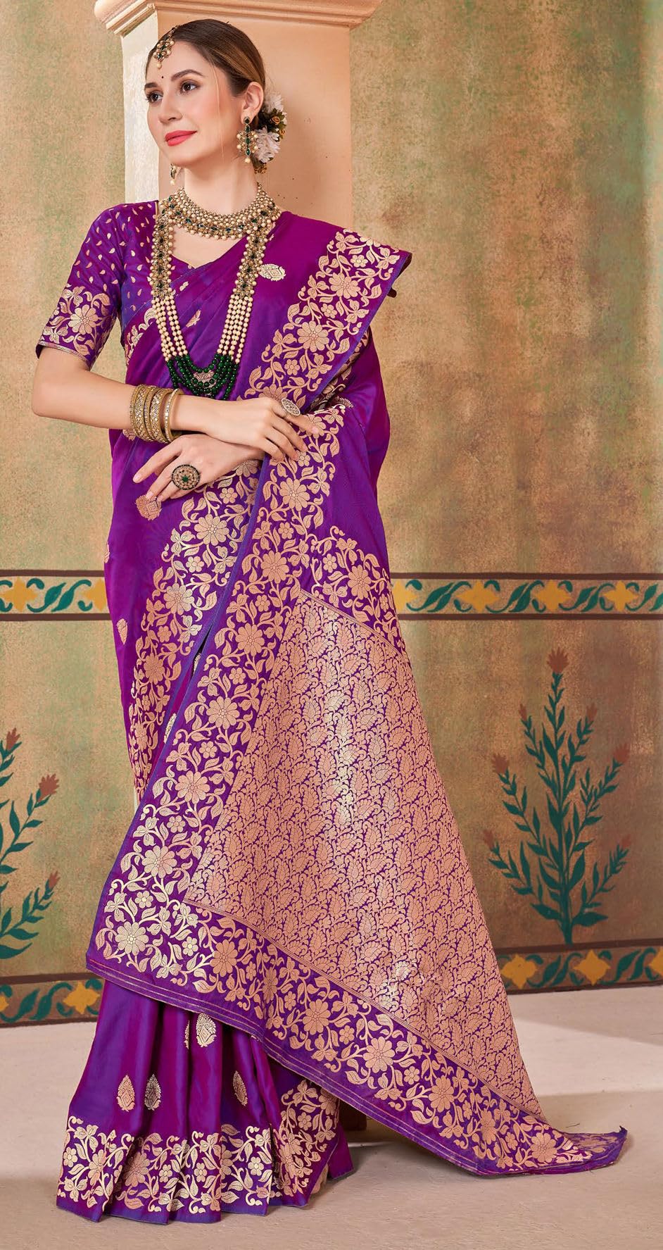 MADHUHANSH Kasamiri Cotton Patola Saree - Image 3