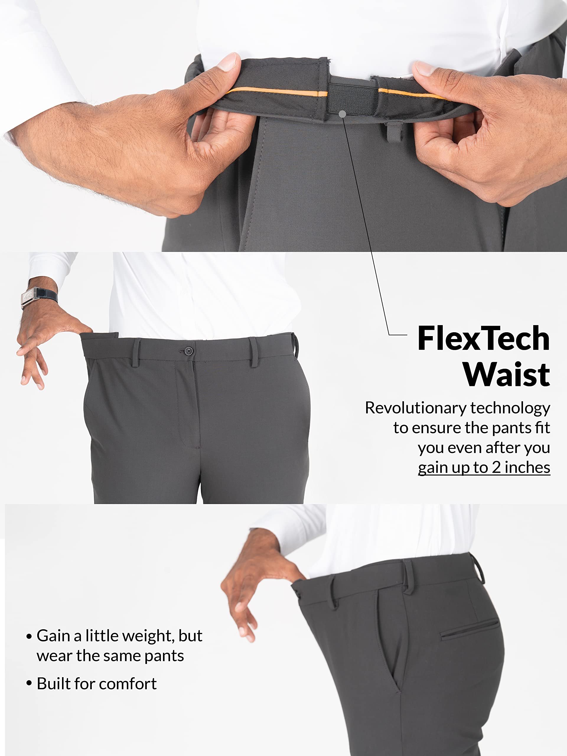 The Pant Project Formal Pants for Men - Dark Grey - Image 4