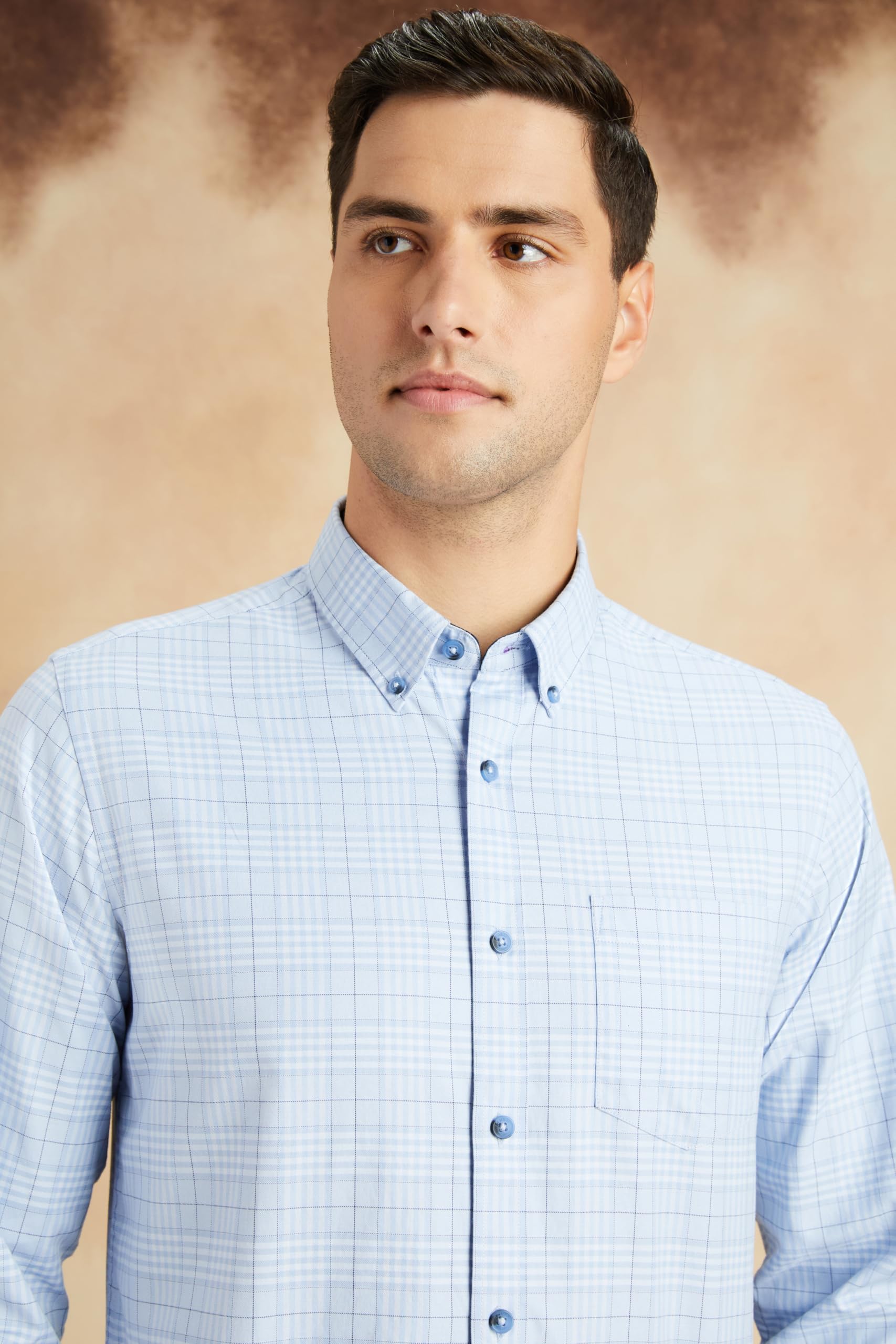 Symbol Men's Checkered Casual Shirt - Cotton - Image 4