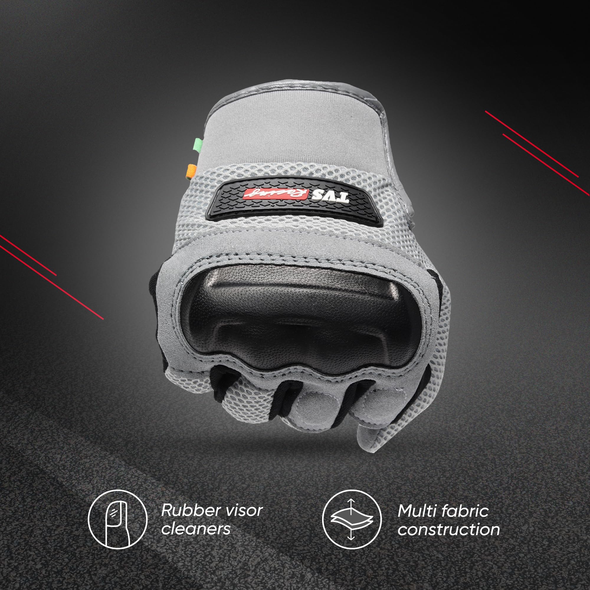 TVS Racing Street Riding Gloves for Men - Carbon Protected - Image 4