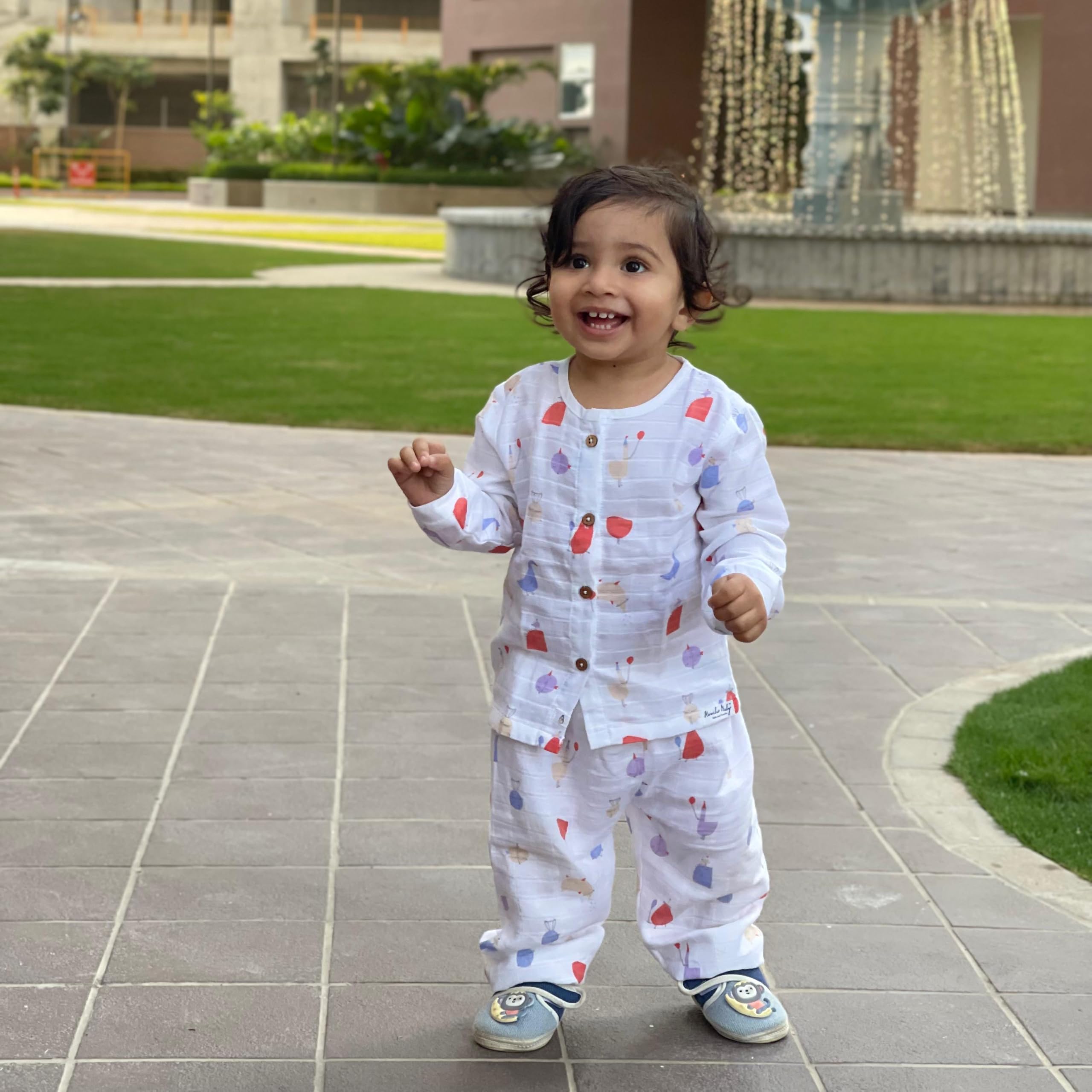 HONCHO Organic Cotton Muslin Sleepsuits for Boys & Girls - Image 2