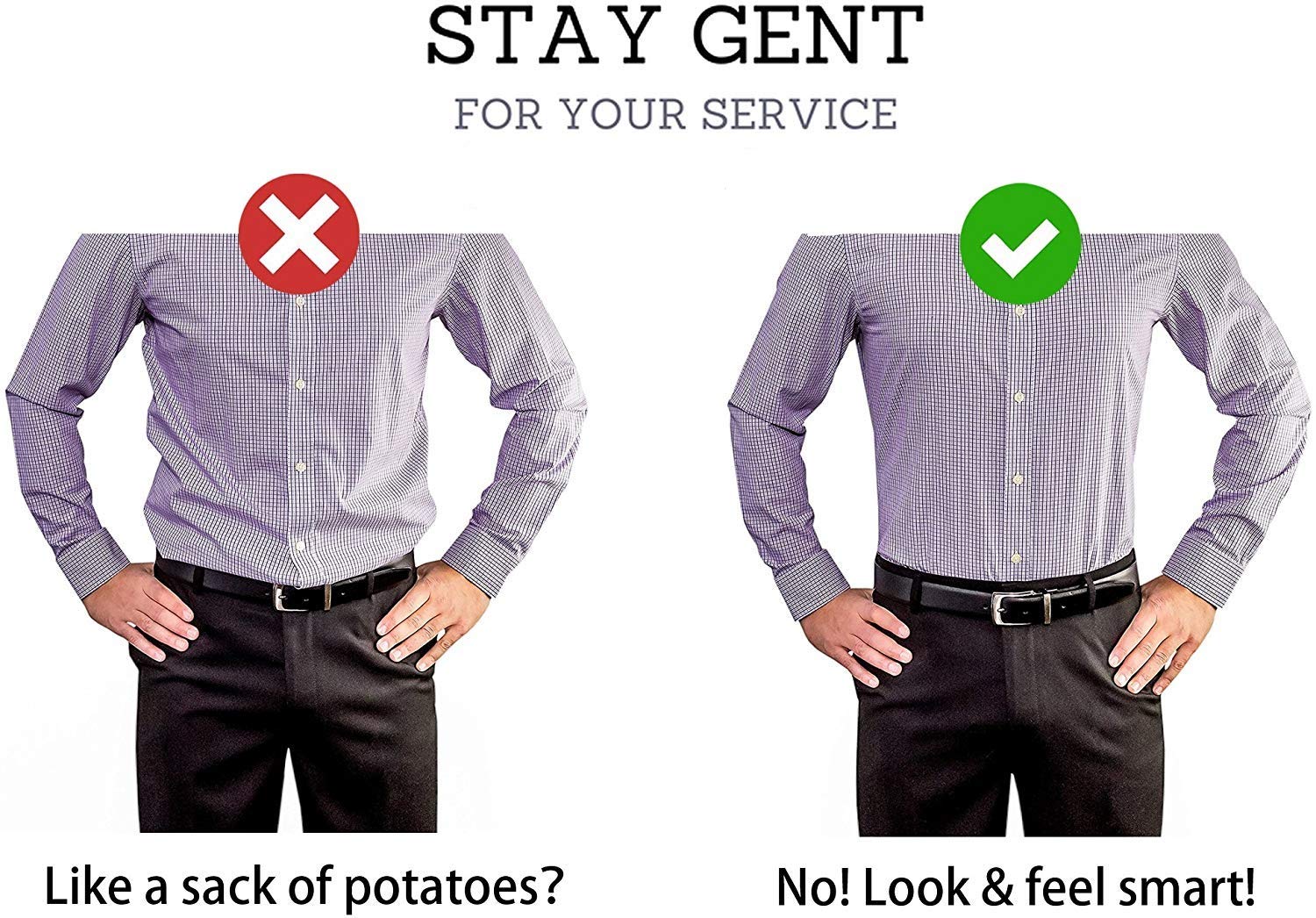 GUSTAVE Men's Shirt Stays with Non-Slip Clips - Image 4