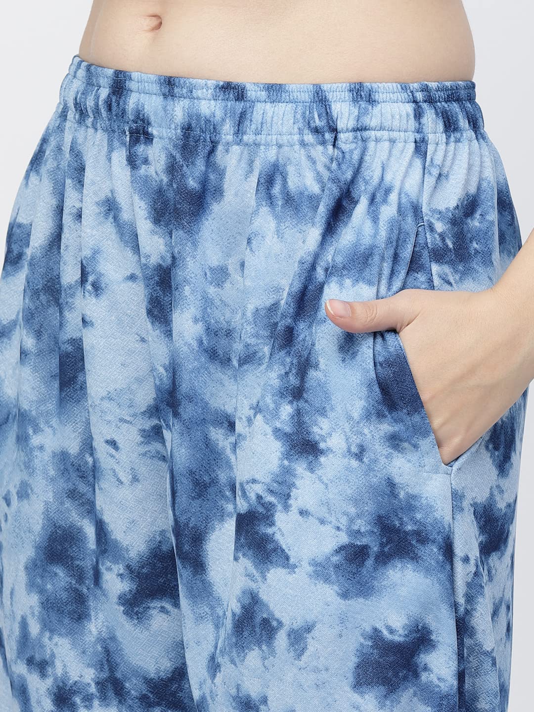 UZARUS Women's Printed Pyjamas Lounge Pants - Blue - Image 5