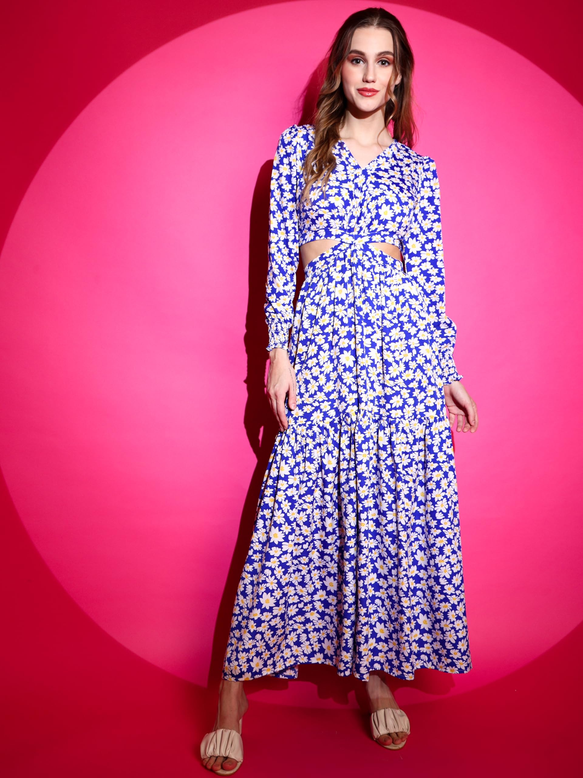 Sheetal Associates Women's Crepe Fit and Flare Dress - Blue - Image 5