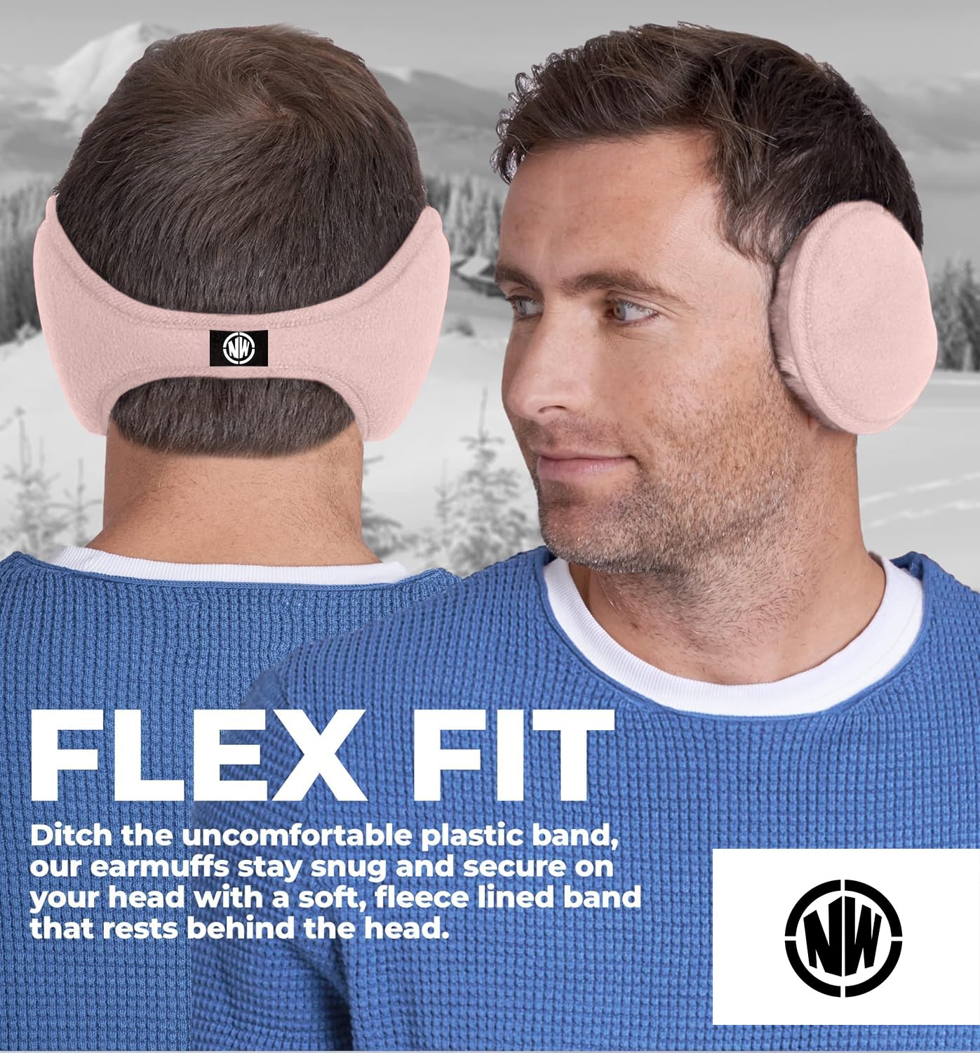 NORTHWIND Winter Earmuffs for Men & Women - Pink - Image 4