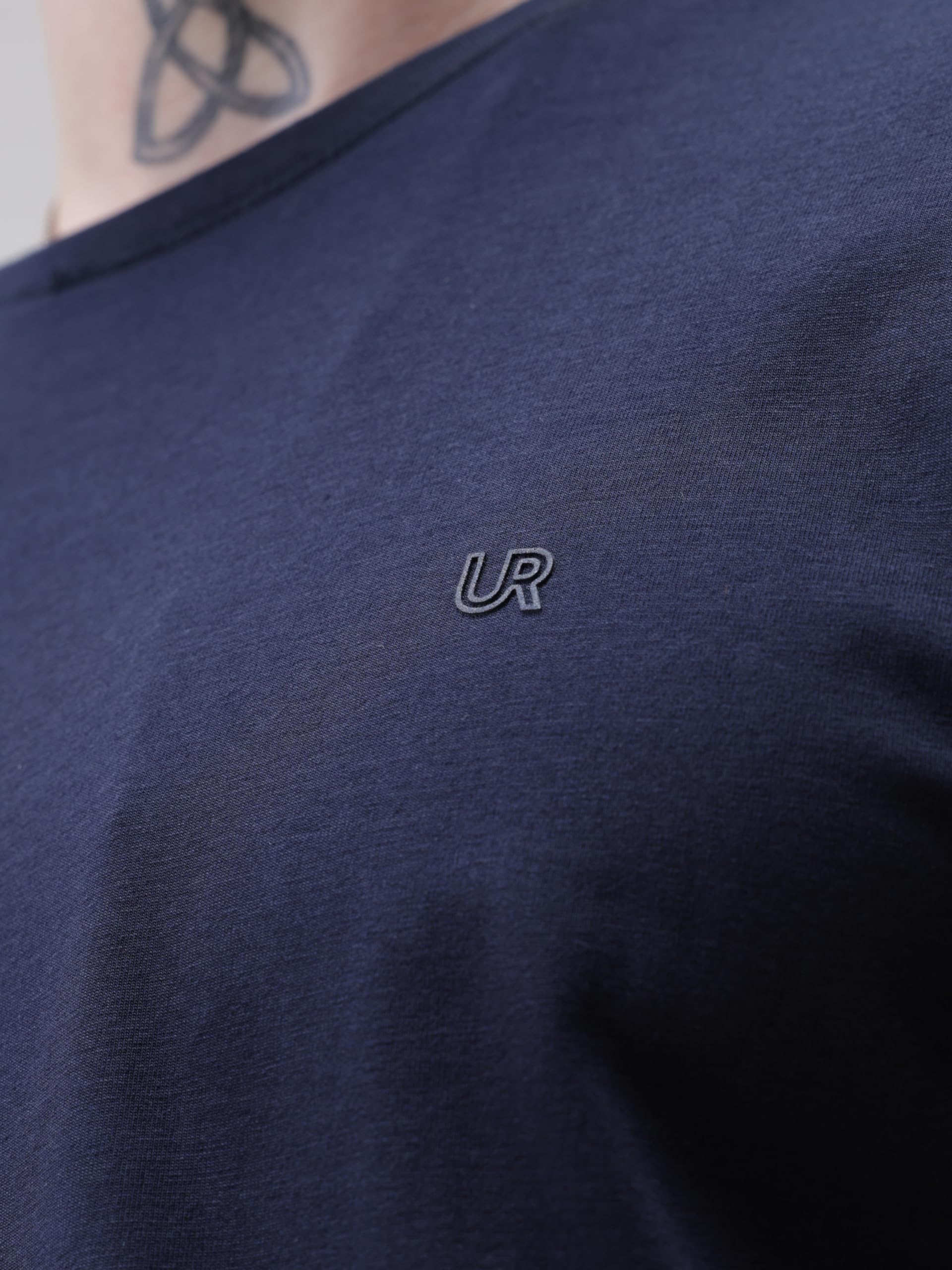 TURMS Navy Blue Casual T-Shirt for Men - Image 3