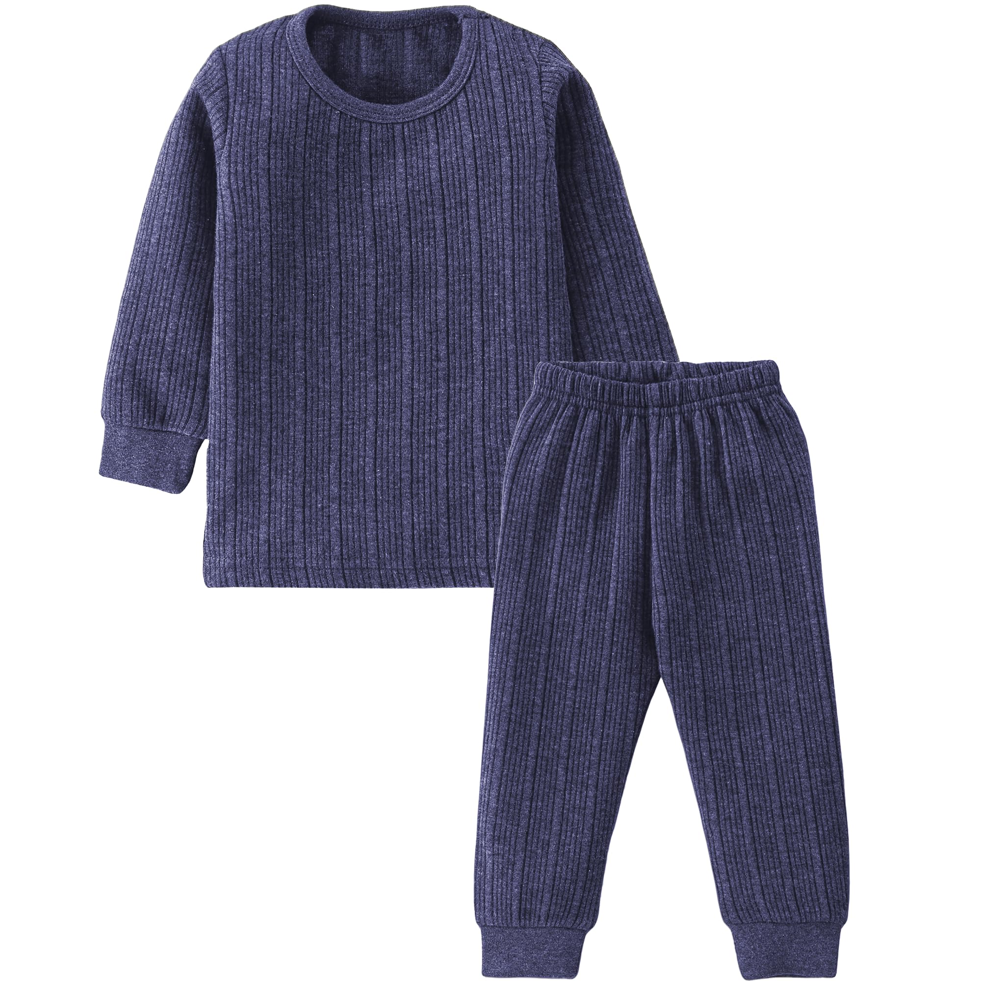 Cozy Winter Thermal Set for Baby - Dark Grey & Blue - Image 2