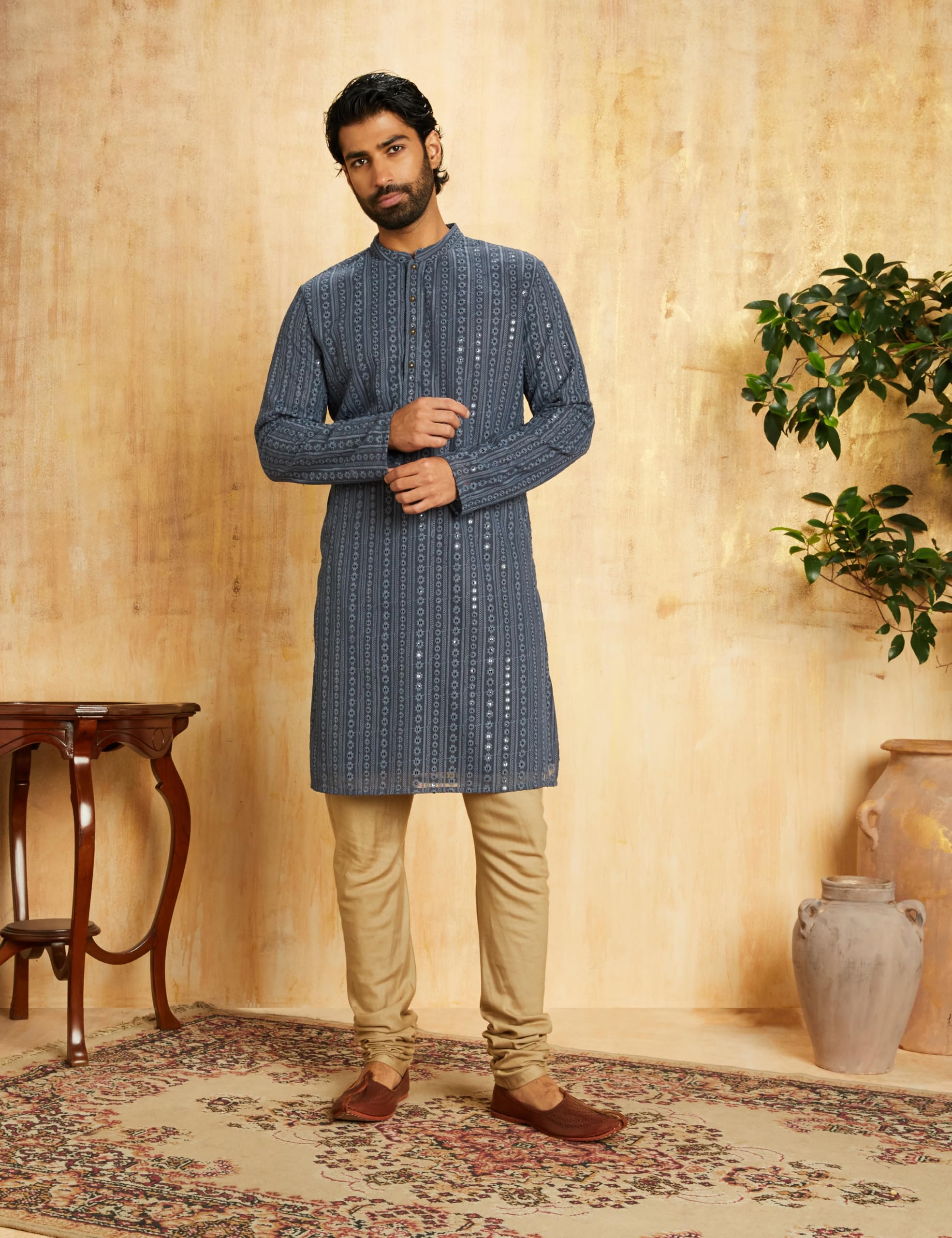 Symbol Men's Polyester Knee Length Kurta - Image 3