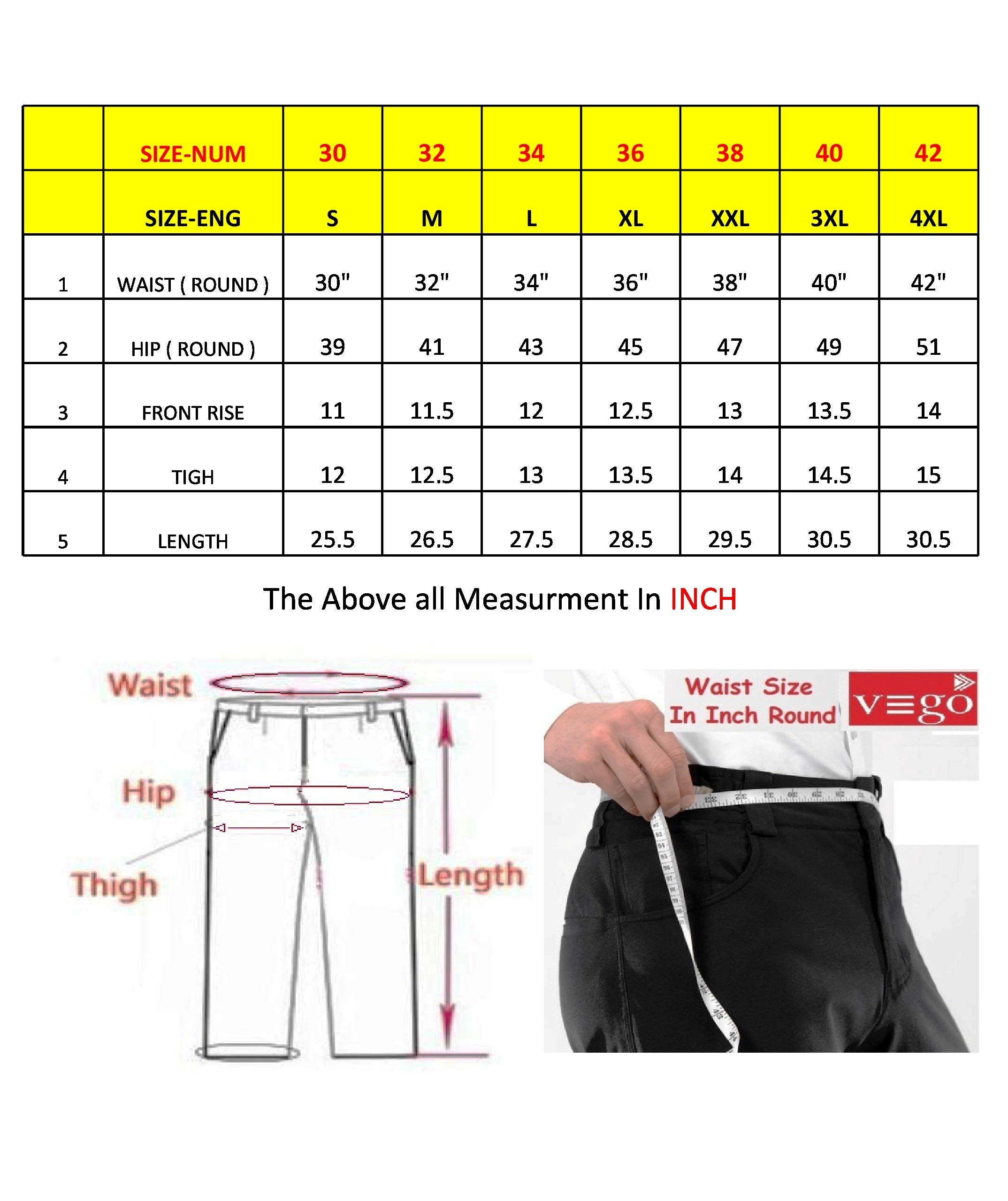 VEGO Men's Olive Cotton Capris - Image 5