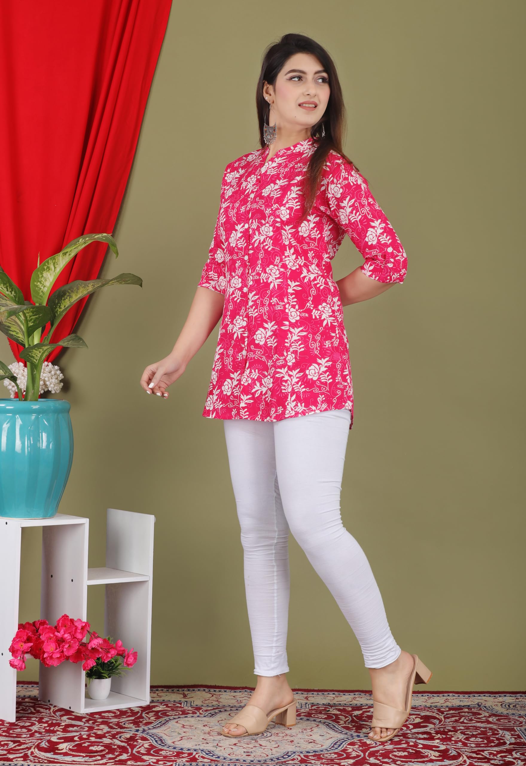 Gudwear Printed Button Down Shirt for Women - Image 5