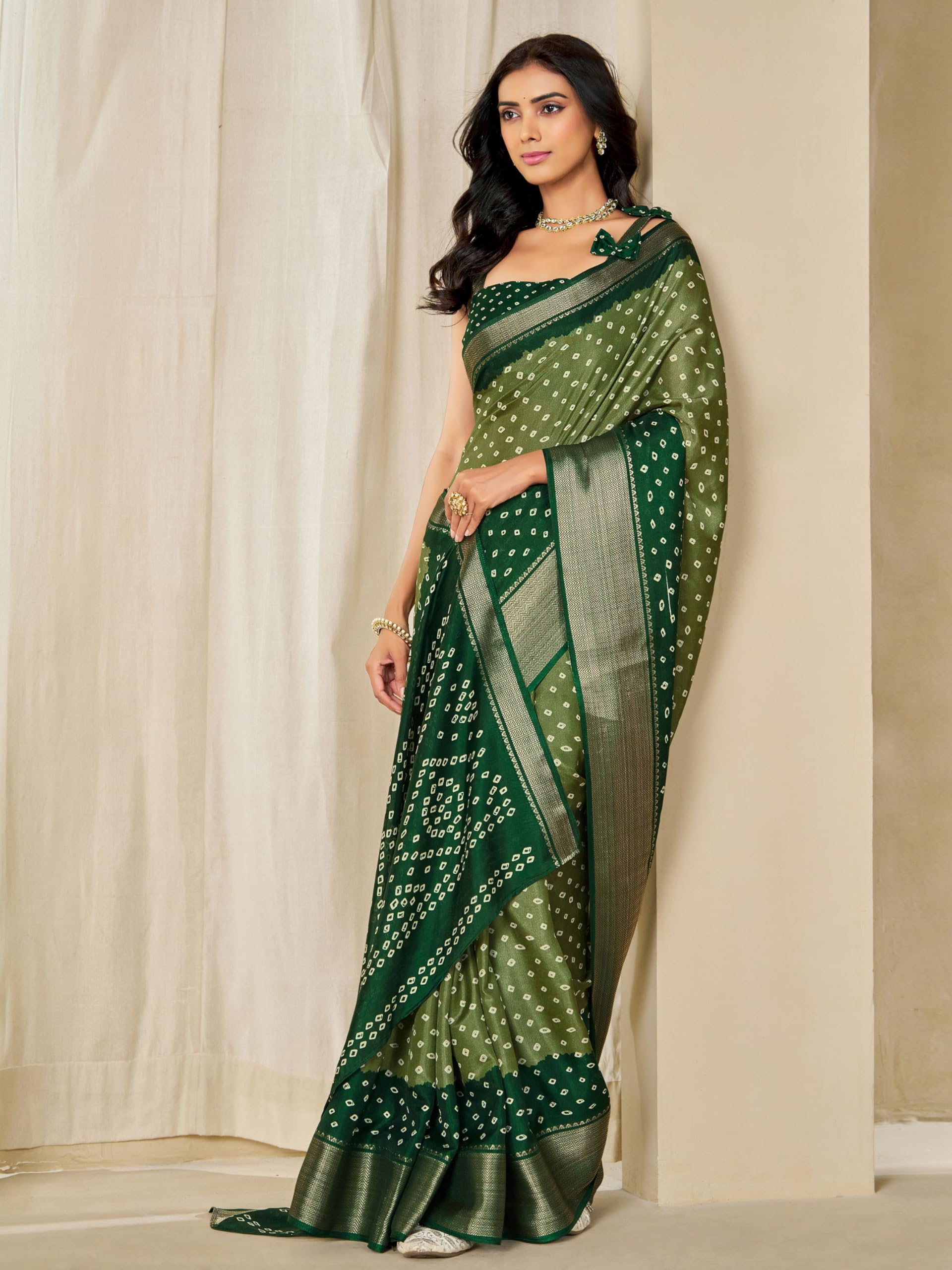 EthnicJunction Women's Dola Silk Saree - Image 3