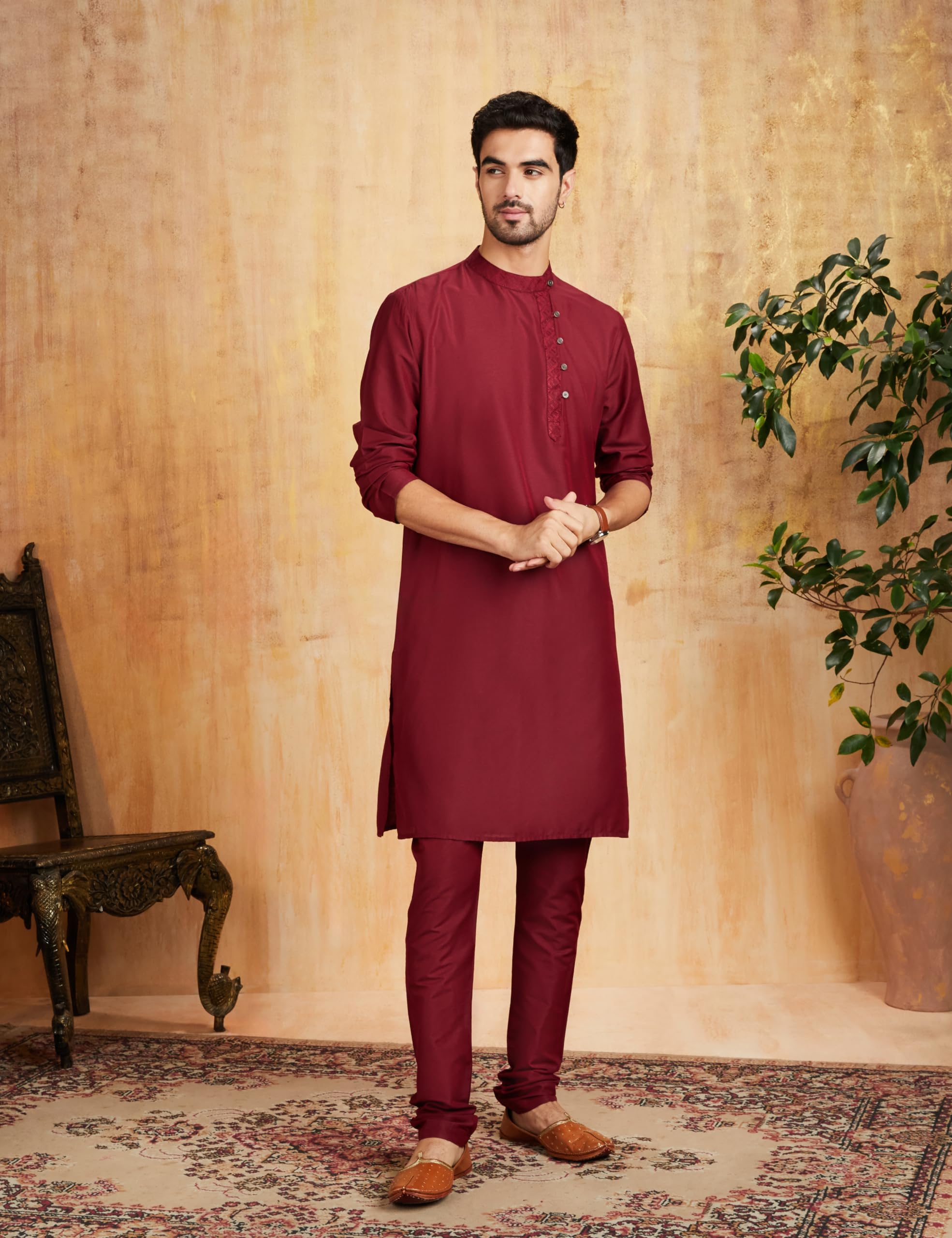 SymbolMen Rayon Embellished Kurta for Men - Image 3