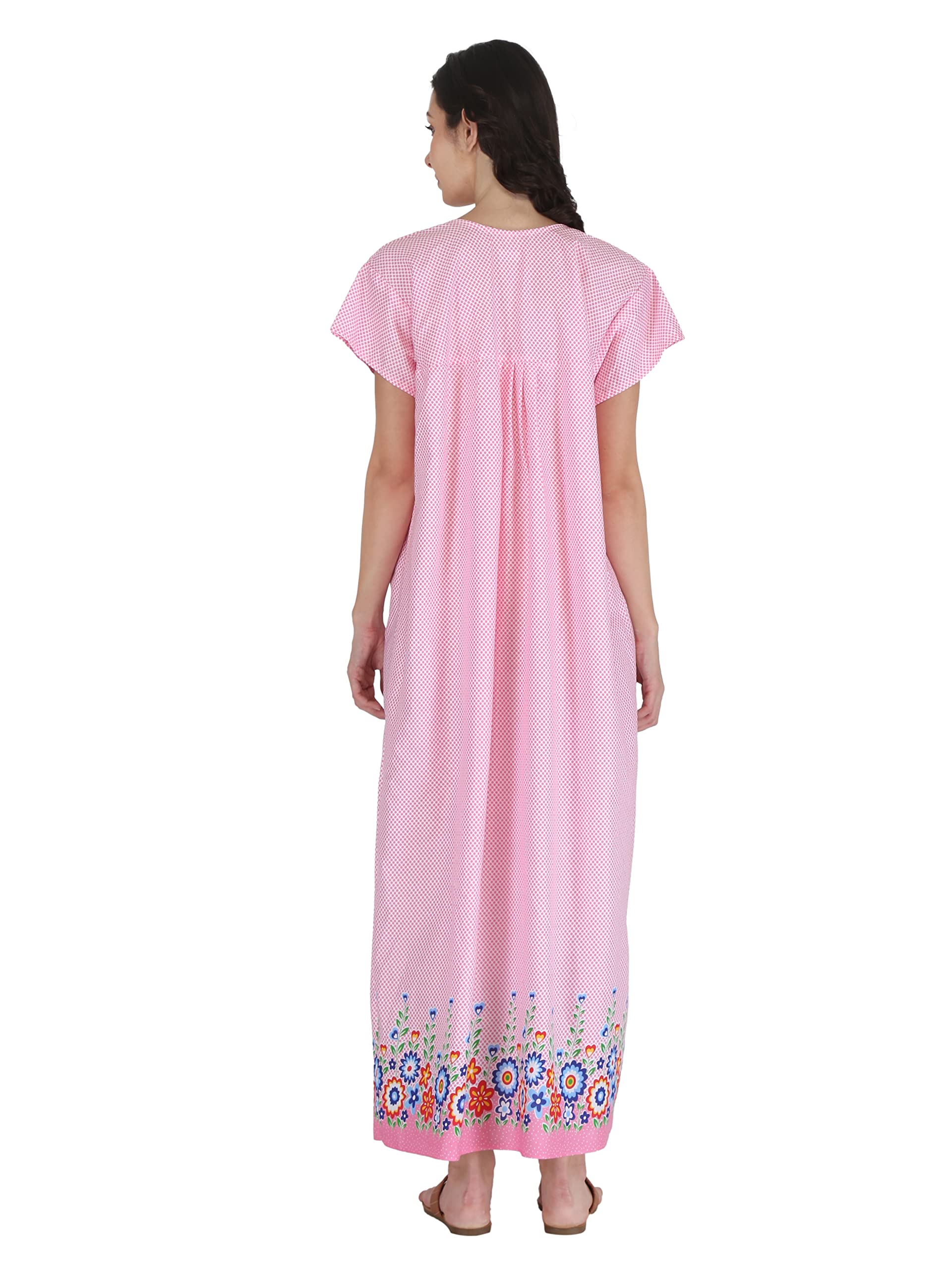 FEMIMODE Women's Cotton Front Open Nighty - Image 2