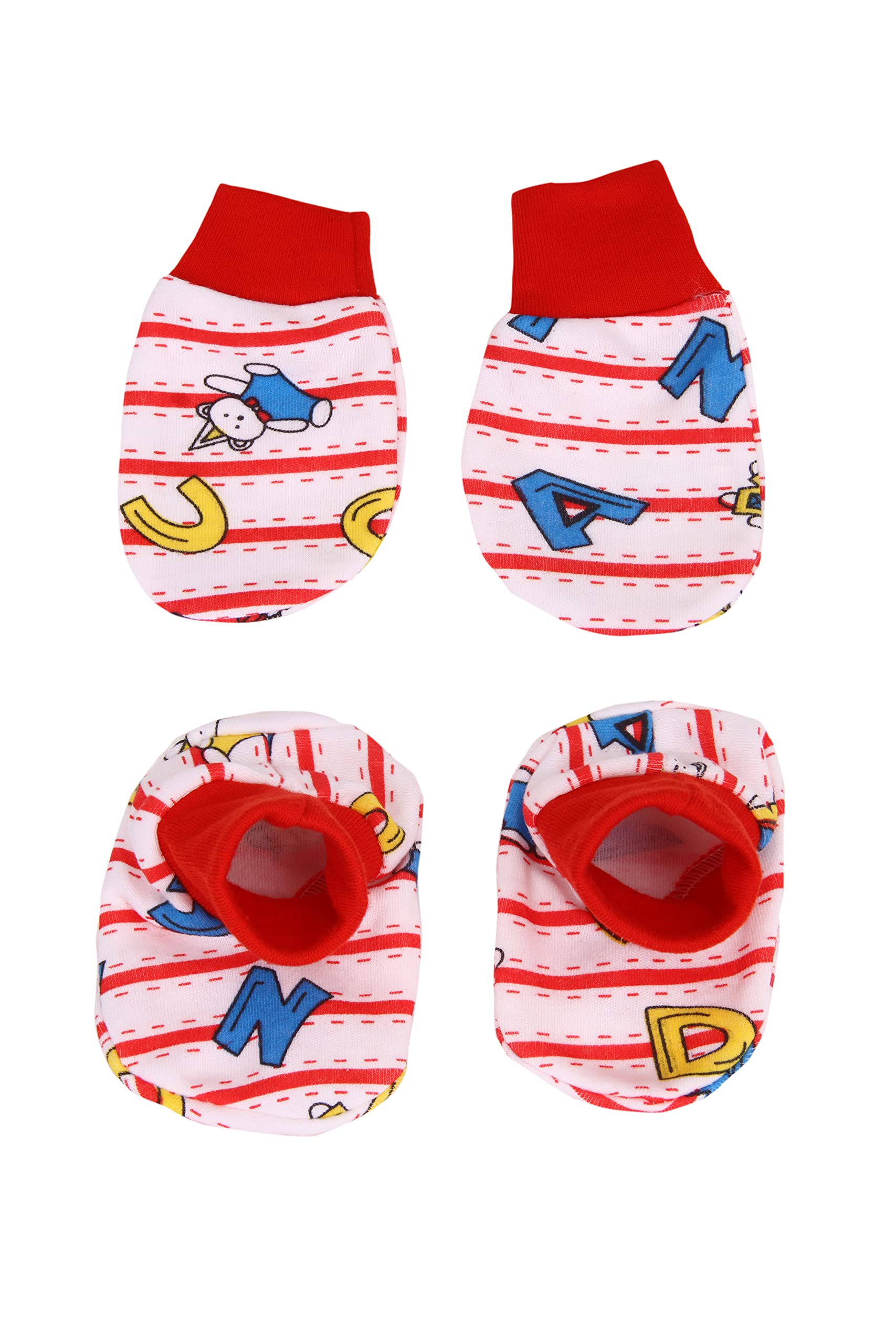 GarbGlide Cotton Mittens & Booties for New Born Baby - Image 2