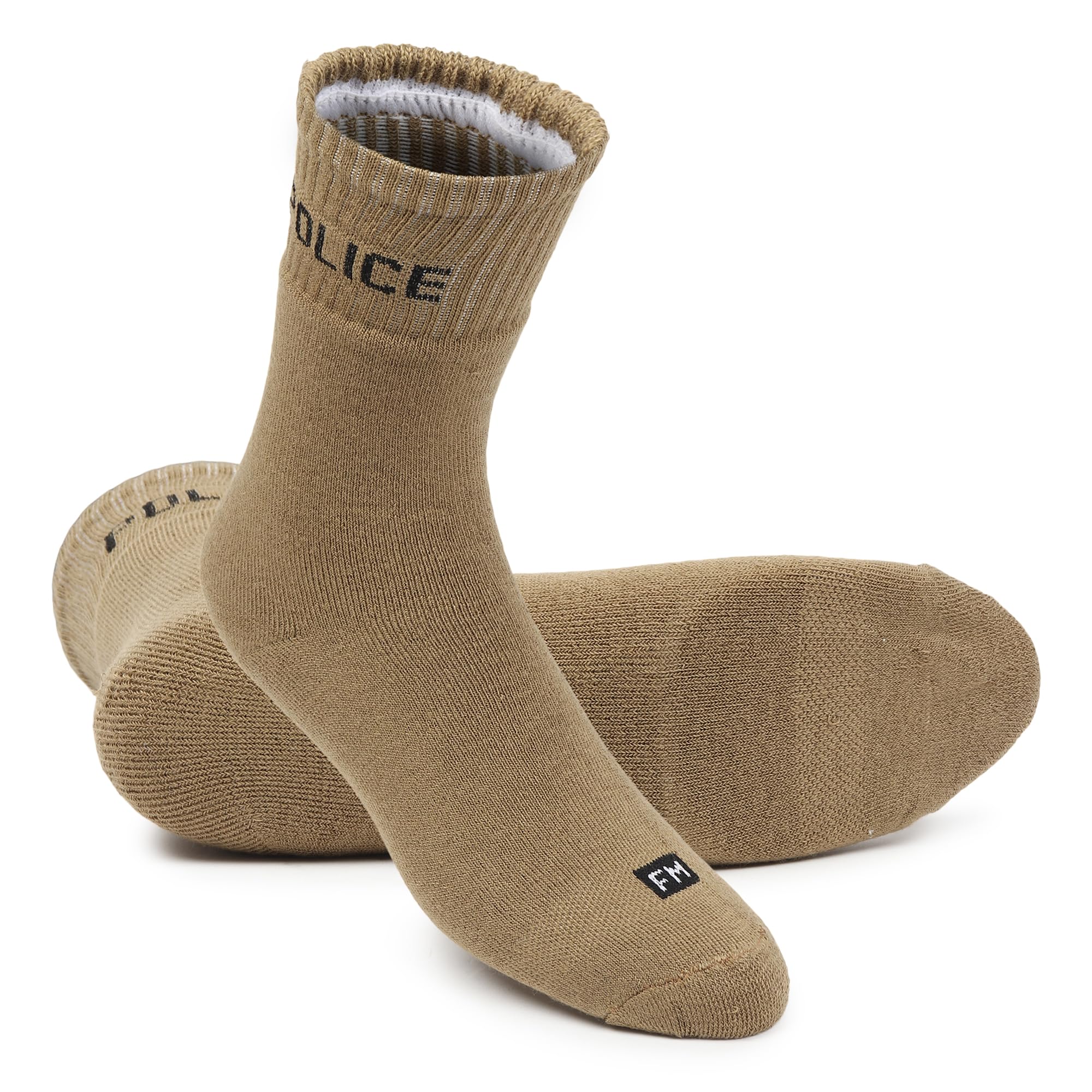Fitness Mantra Full Length Socks - Khaki - Image 2