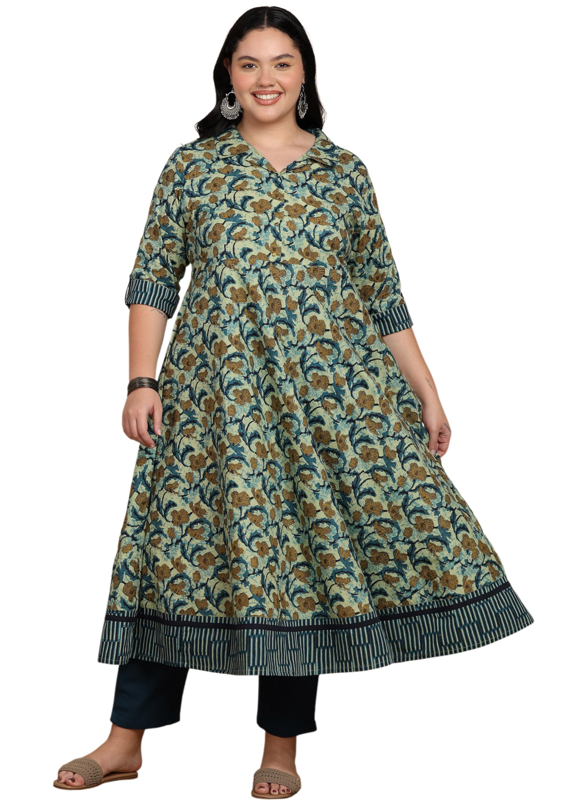 Yash Women Cotton Printed Anarkali Kurta