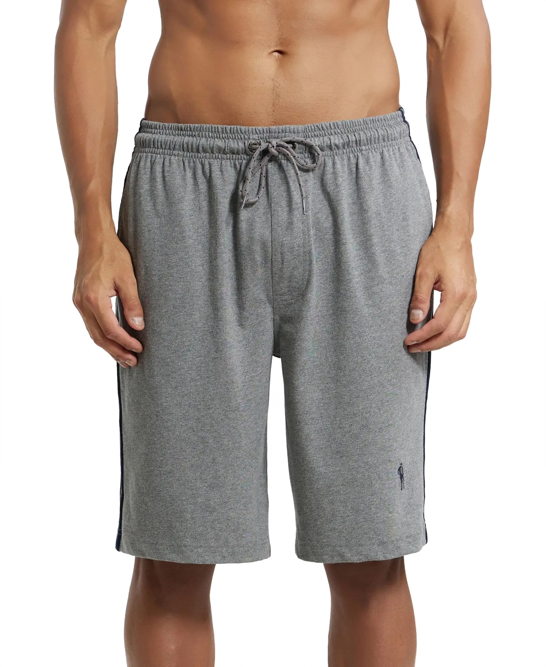 Jockey Men Cotton Shorts - Grey Navy