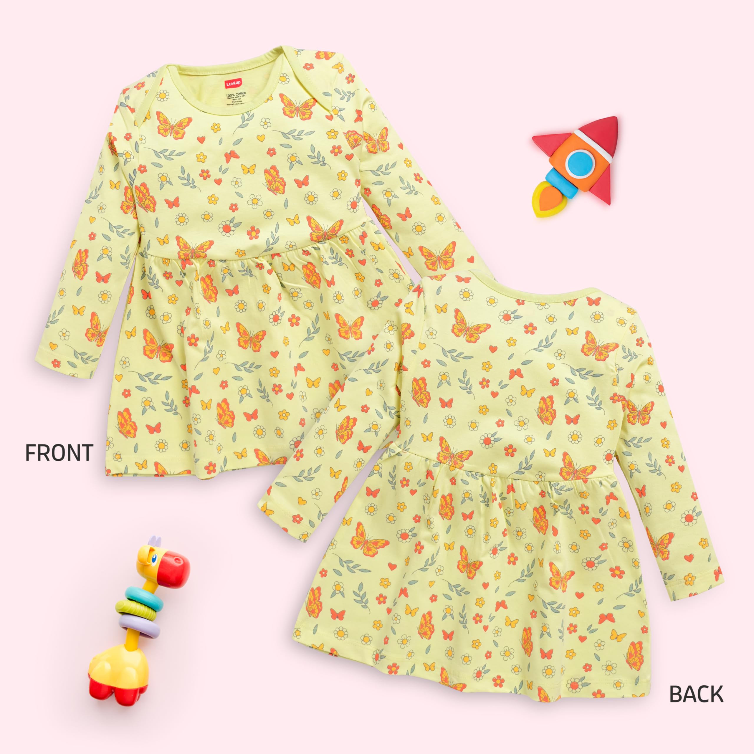 Luvlap Girl's Frock - Multicolour - Image 3