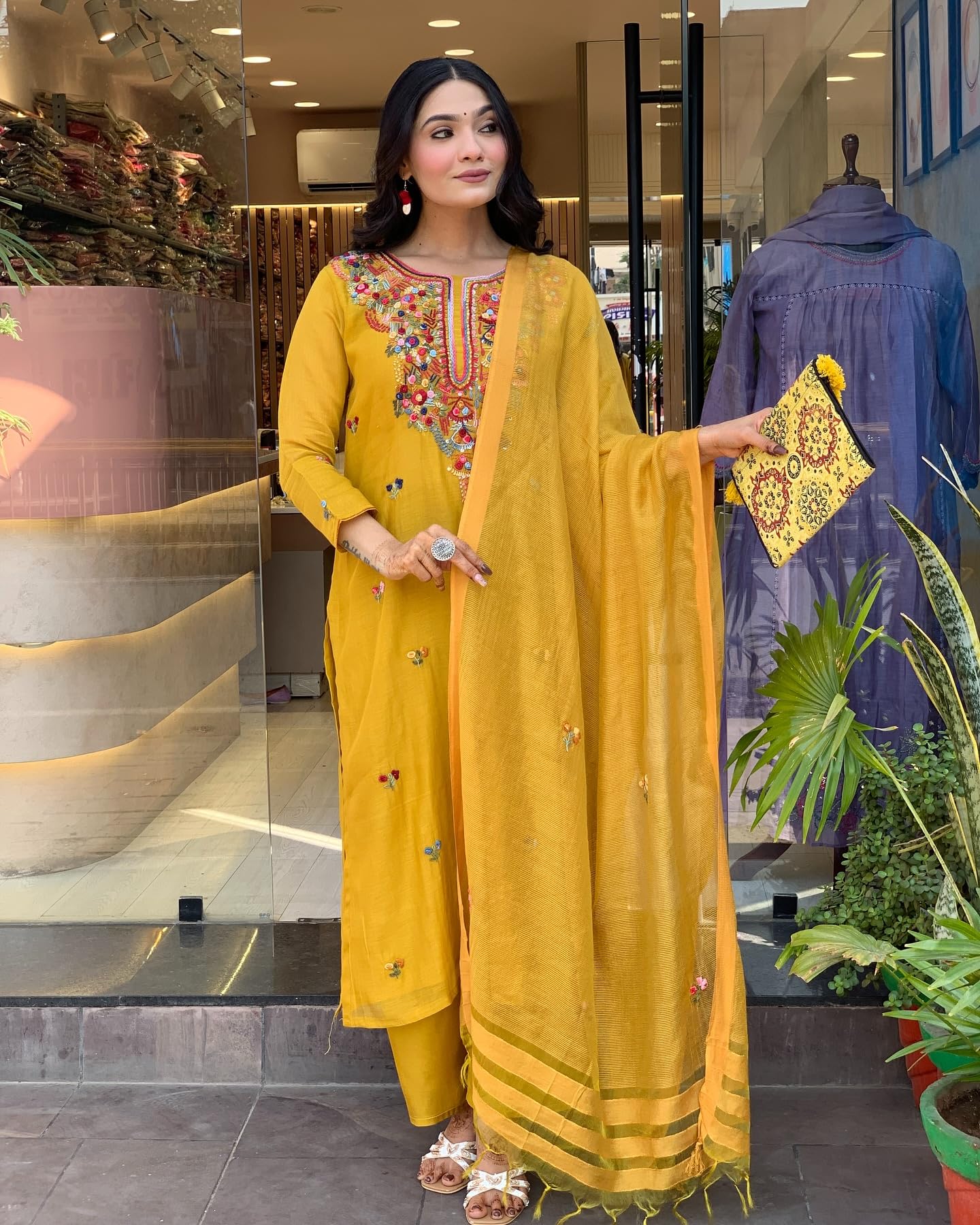 ANNI DESIGNER Women's Rayon Embroidered Kurta - Image 4