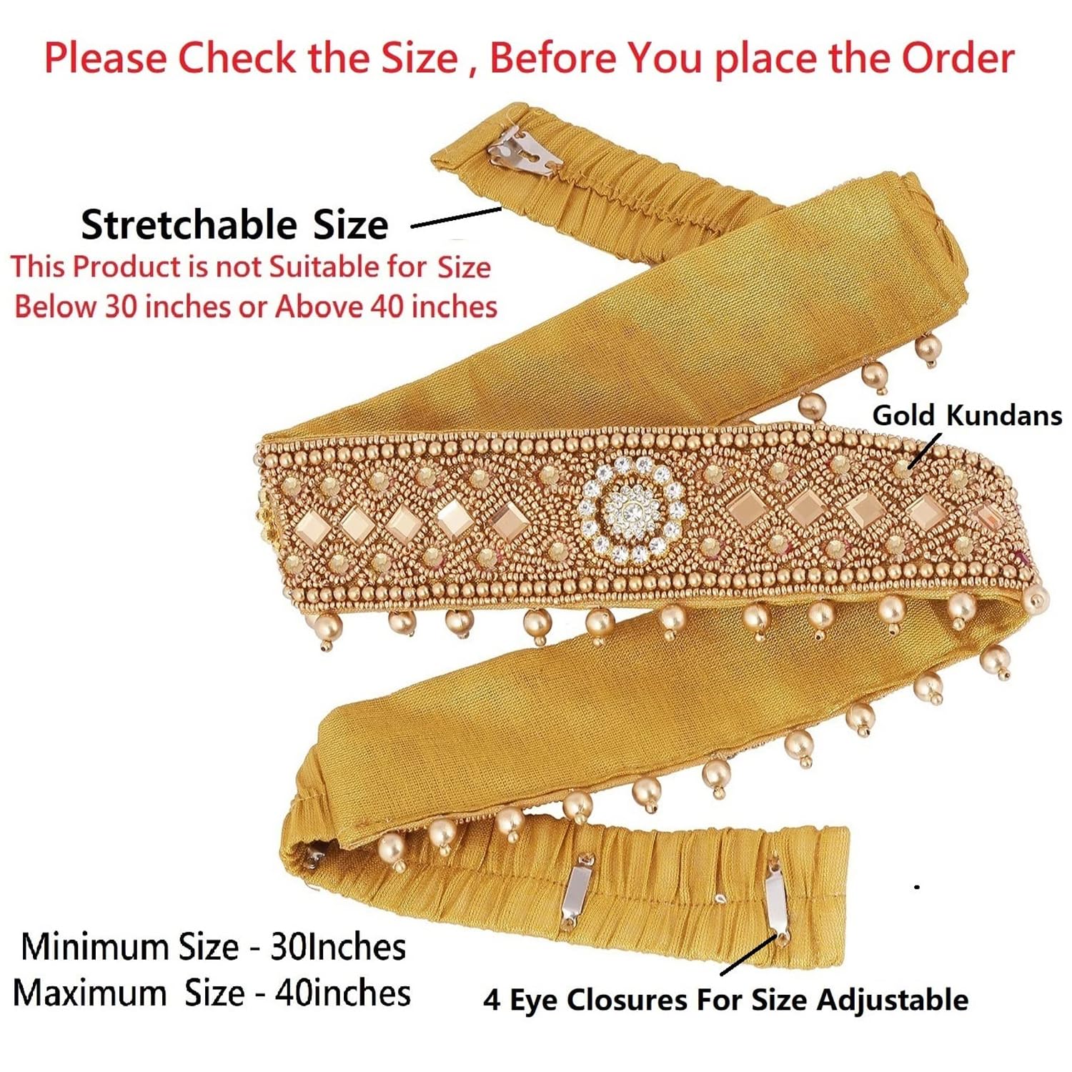 VAMA Fashions Embroidery Cloth Kamarband Belt for Women - Image 3