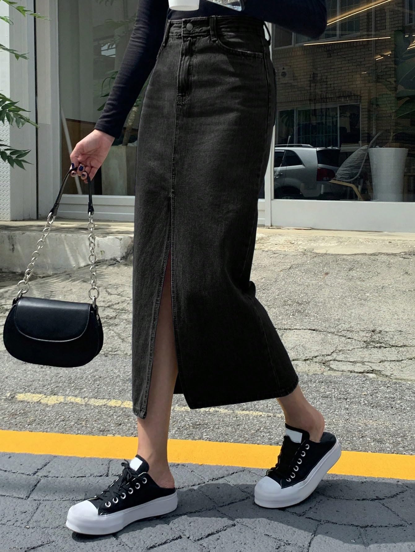 KOTTY Rust Solid Western Skirt for Women - Image 4