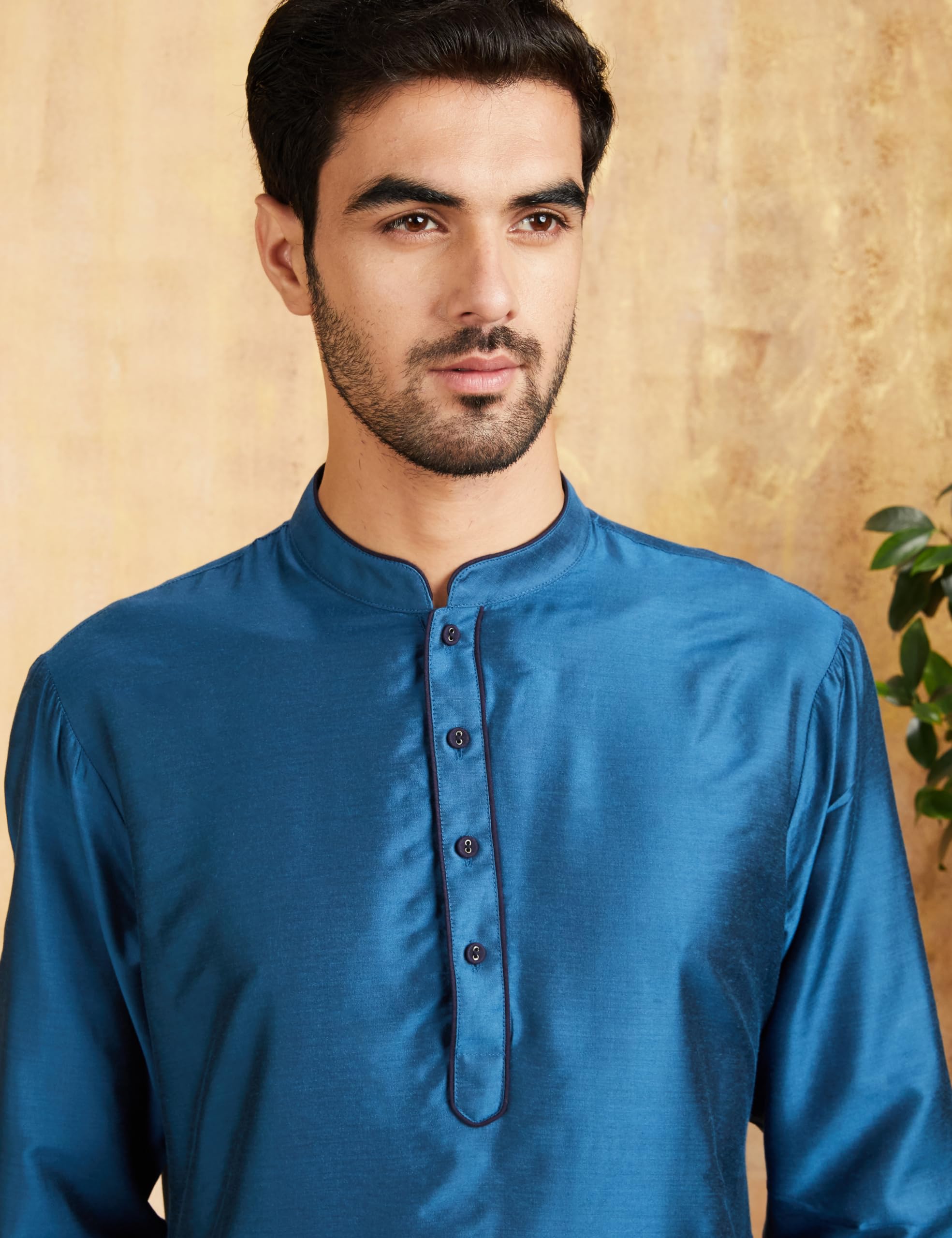 Amazon Men's Rayon Blend Kurta - Blue - Image 4
