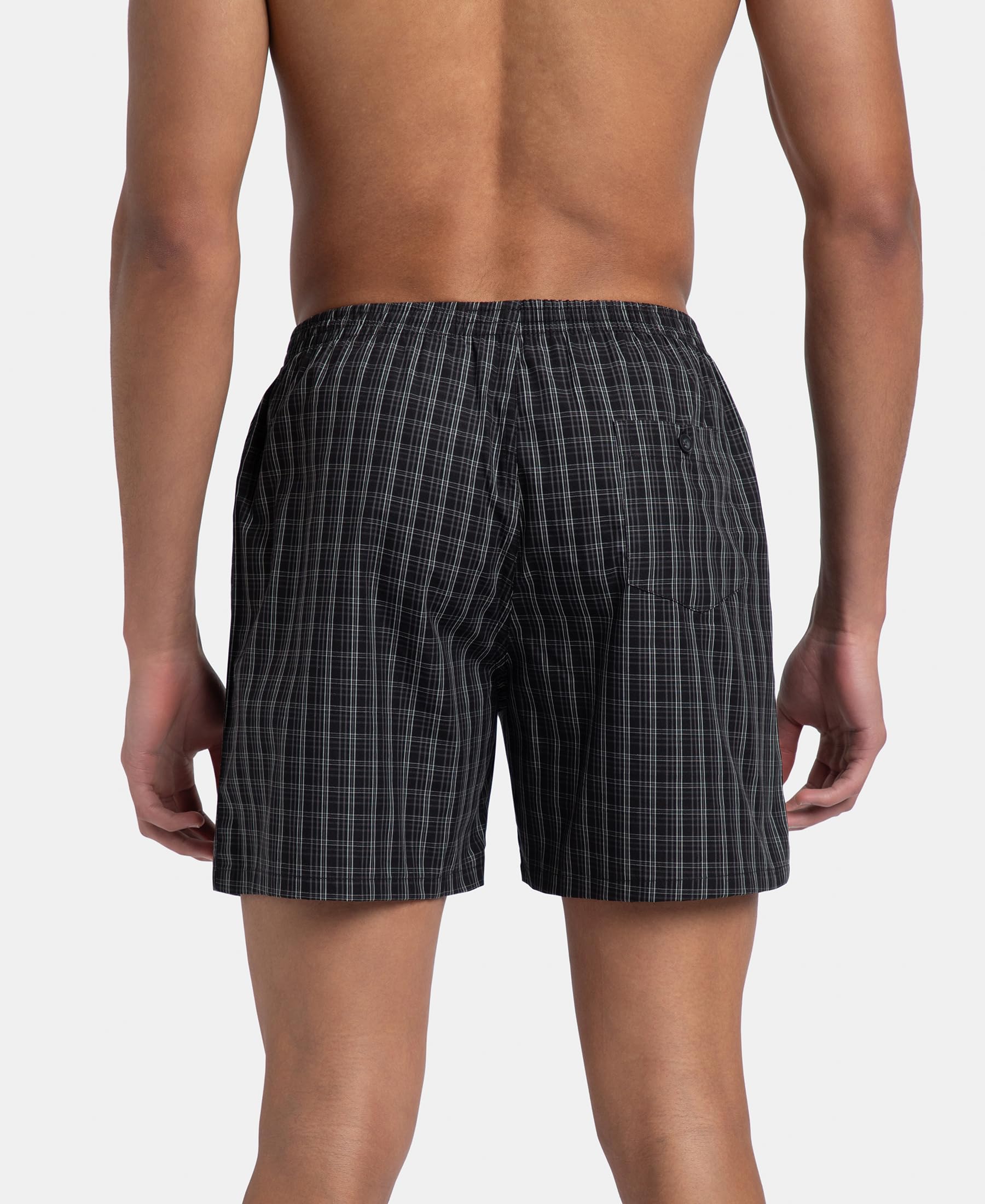 Jockey Men's Cotton Checkered Boxers - Image 4