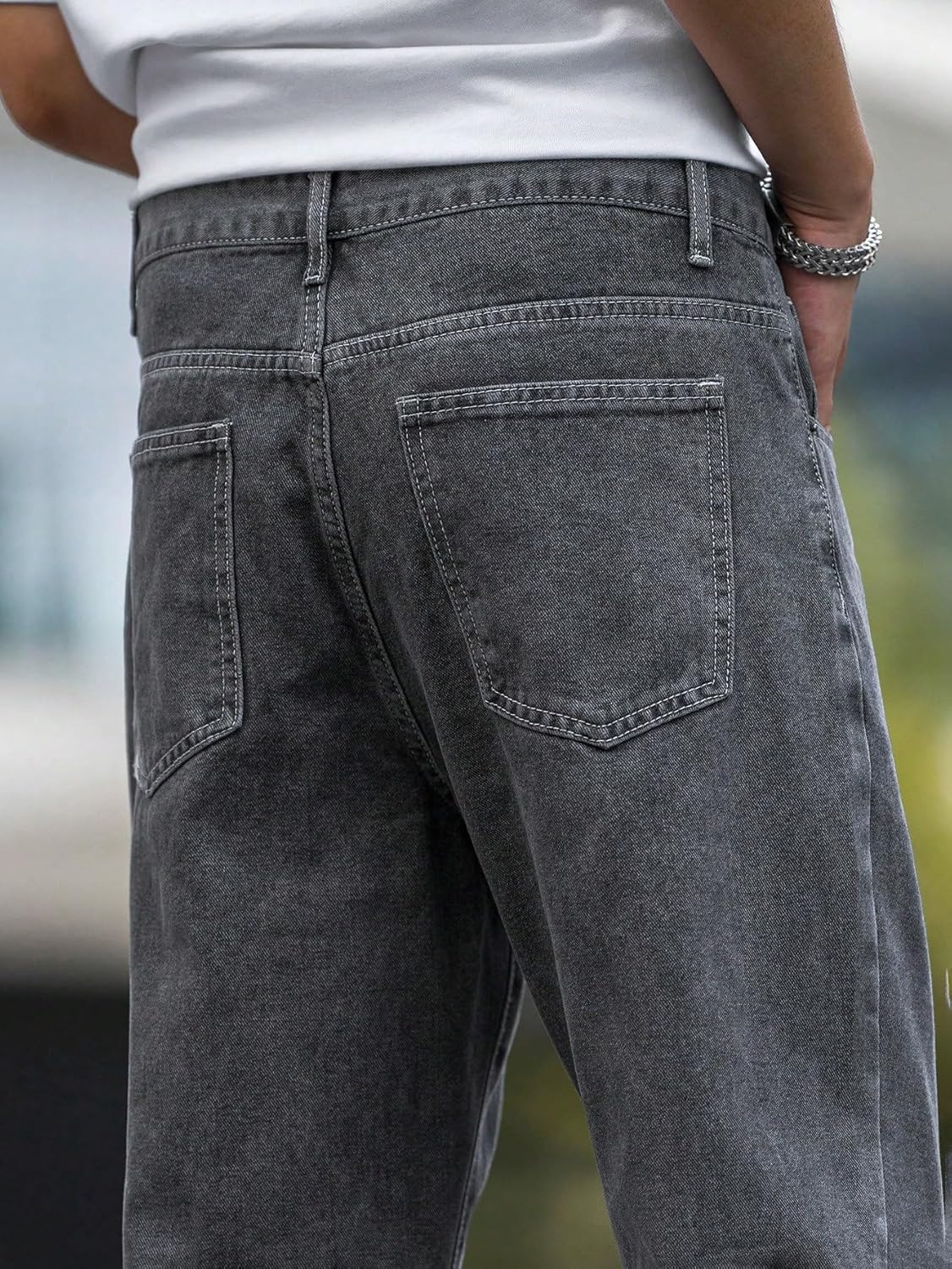 KOTTY Men's Grey Denim Jeans - Image 4