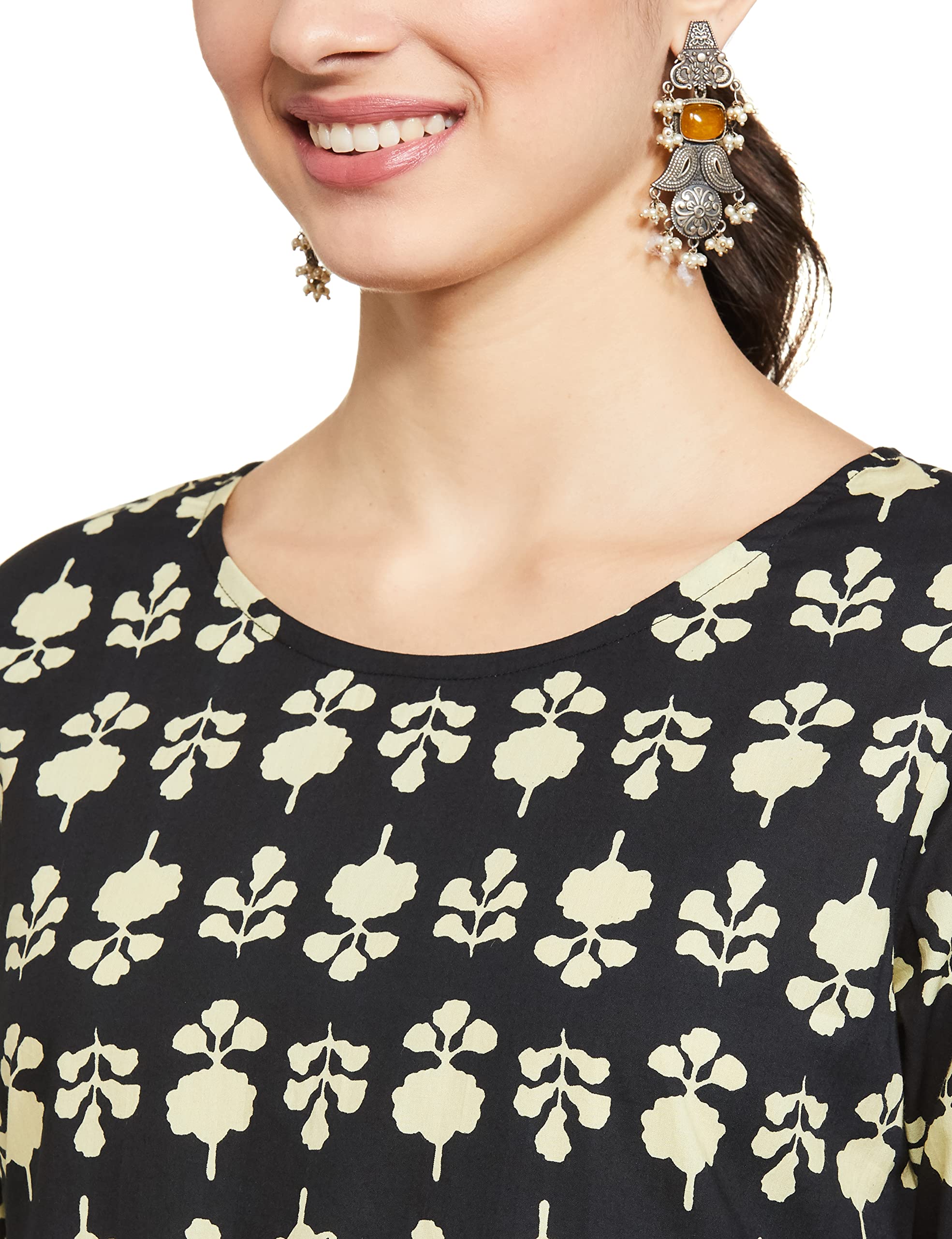 Myx Dark Grey Calf Length Kurti for Women - Image 4