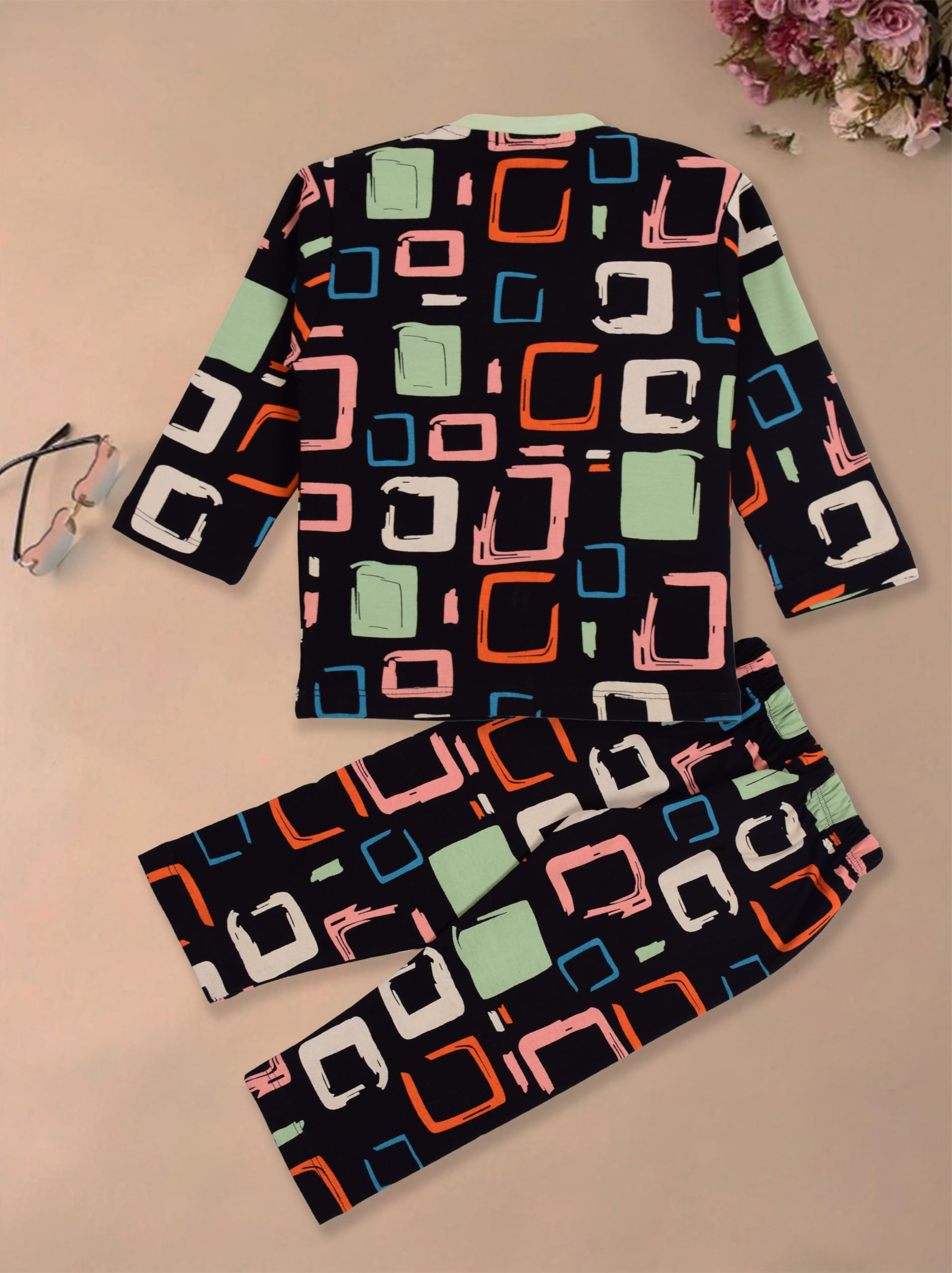 3BROS Kid Pure Cotton Printed Night Suit - Image 2