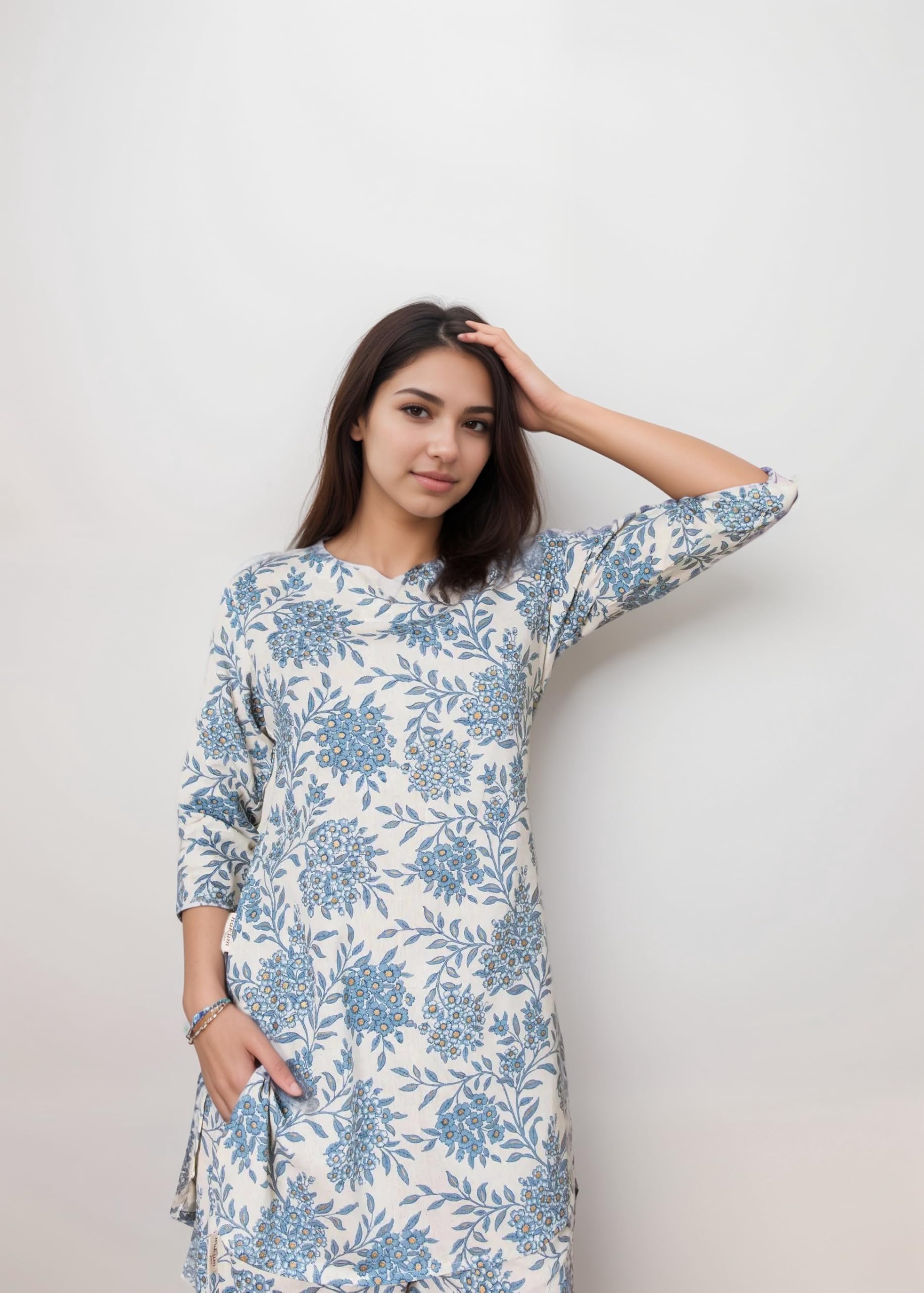 SHIENZY Printed Cotton Blend Co Ord Set for Women - Image 5