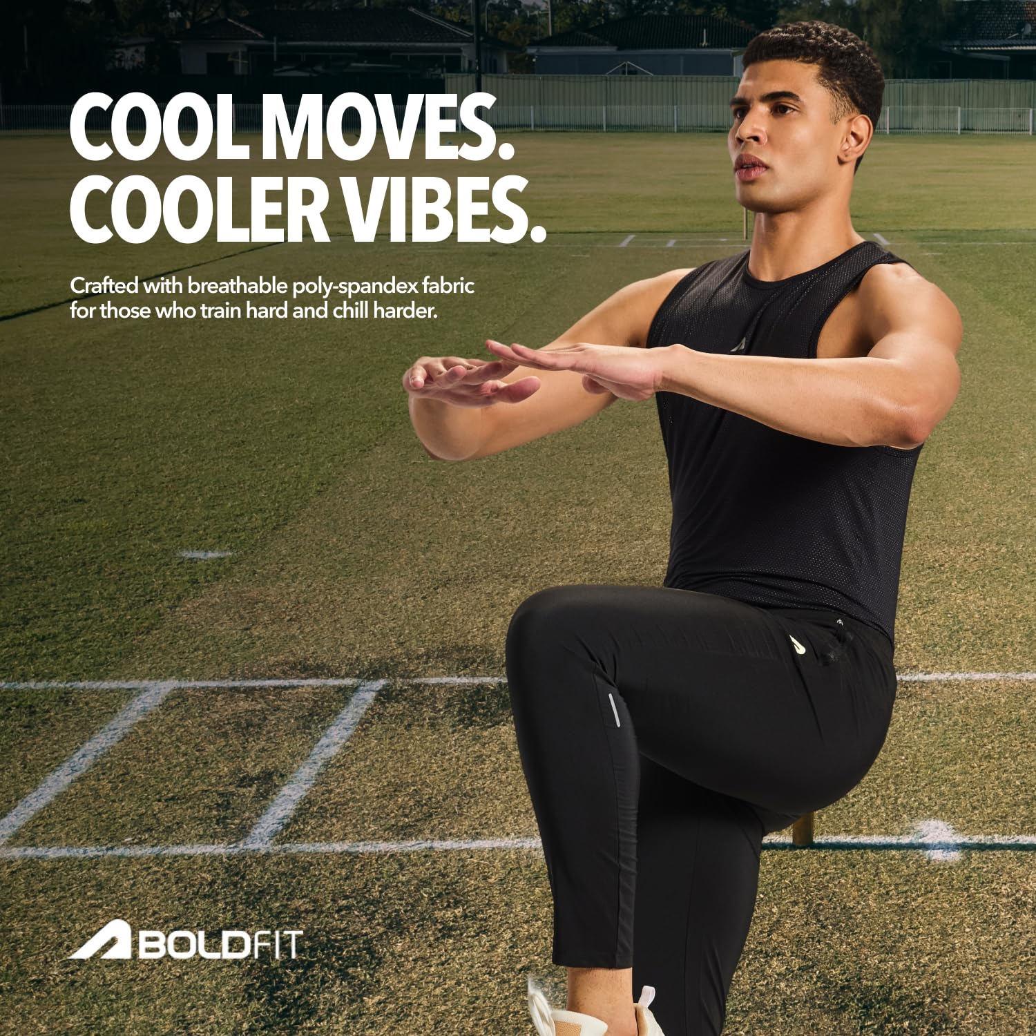 Boldfit Men's Track Pant - Black - Image 3