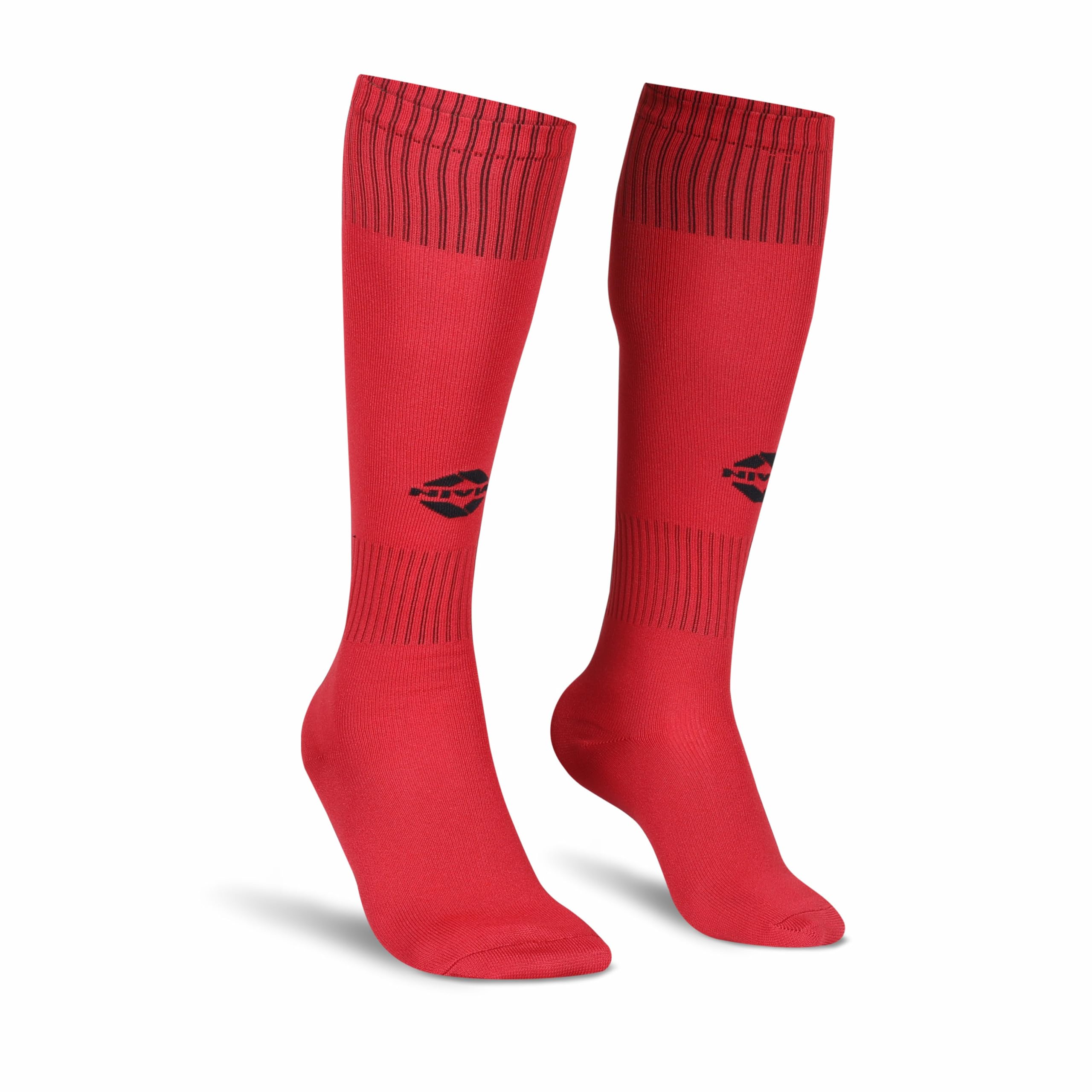 Nivia Football Socks for Men & Women - Red Black