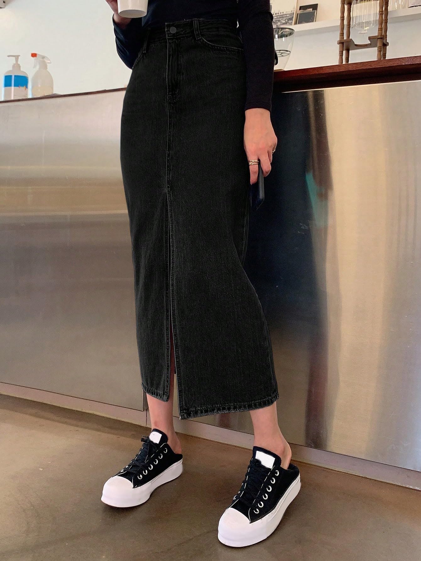 KOTTY Rust Solid Western Skirt for Women - Image 3