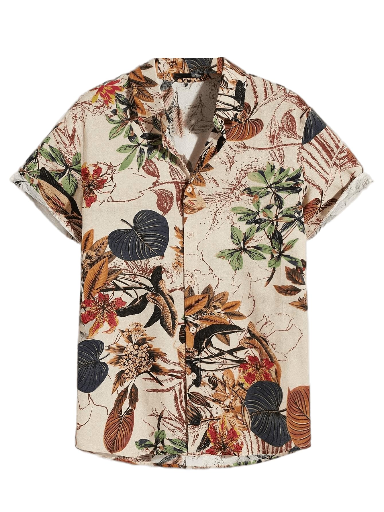 TAGAS Boys Tropical Shirt - Cream